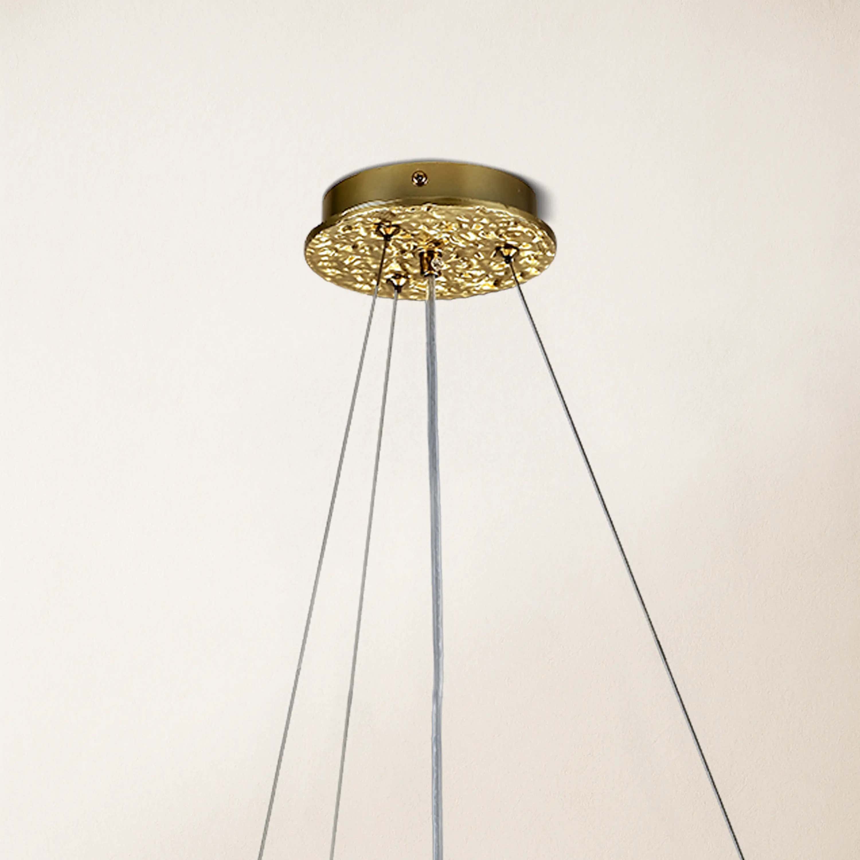 Frostleaf Crystal Grand Cascade Branches Chandelier 32"D#Finish_Gold