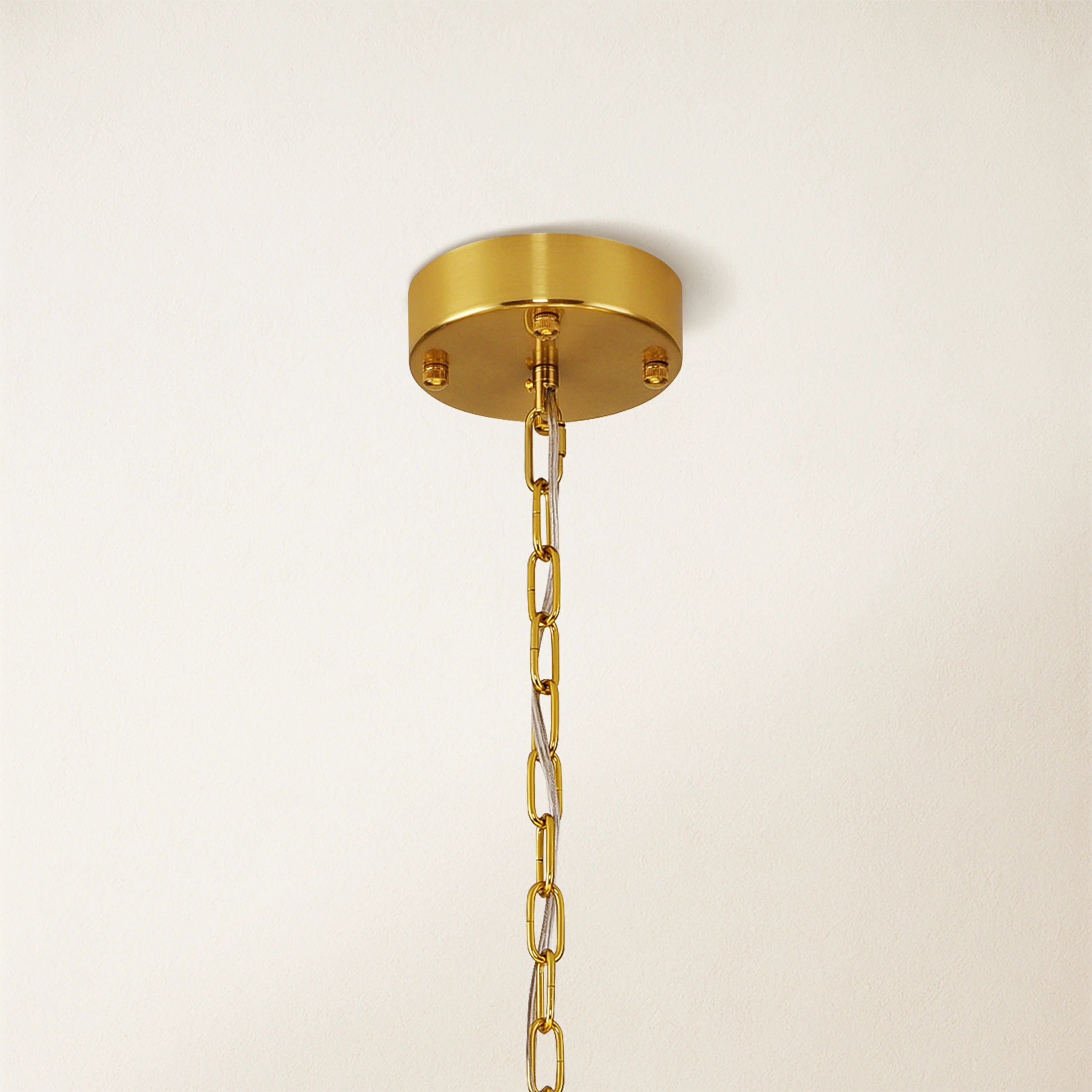 Nivislight Alabaster Round Chandelier 32"#Finish_Gold