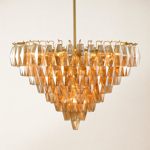 Celestial Drop Runder Kristallglas-Kronleuchter, 91,4 cm Durchmesser