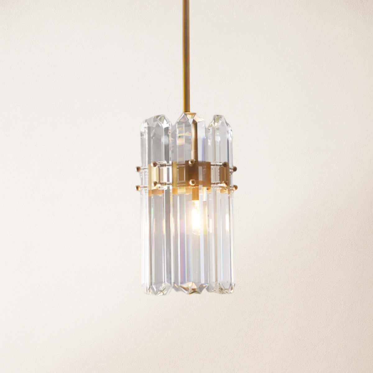 Ruby Crystal Pendant Kitchen Island Light 6.5"W