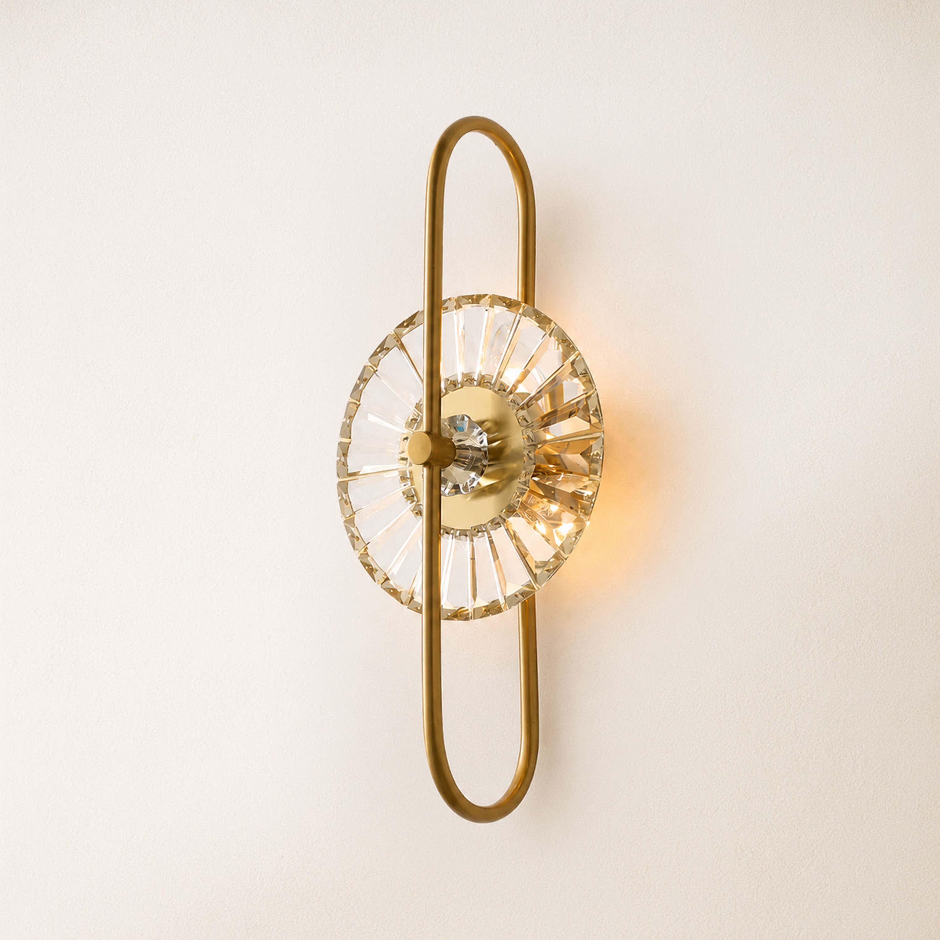 Orythea Crystal Sunburst Wall Sconce