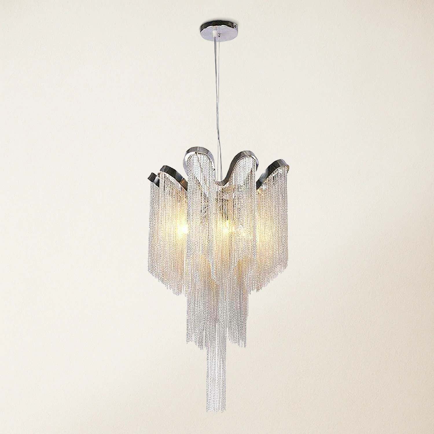 Teresa Cadena Chain Tassel Ceiling Light Fixture 16"D
