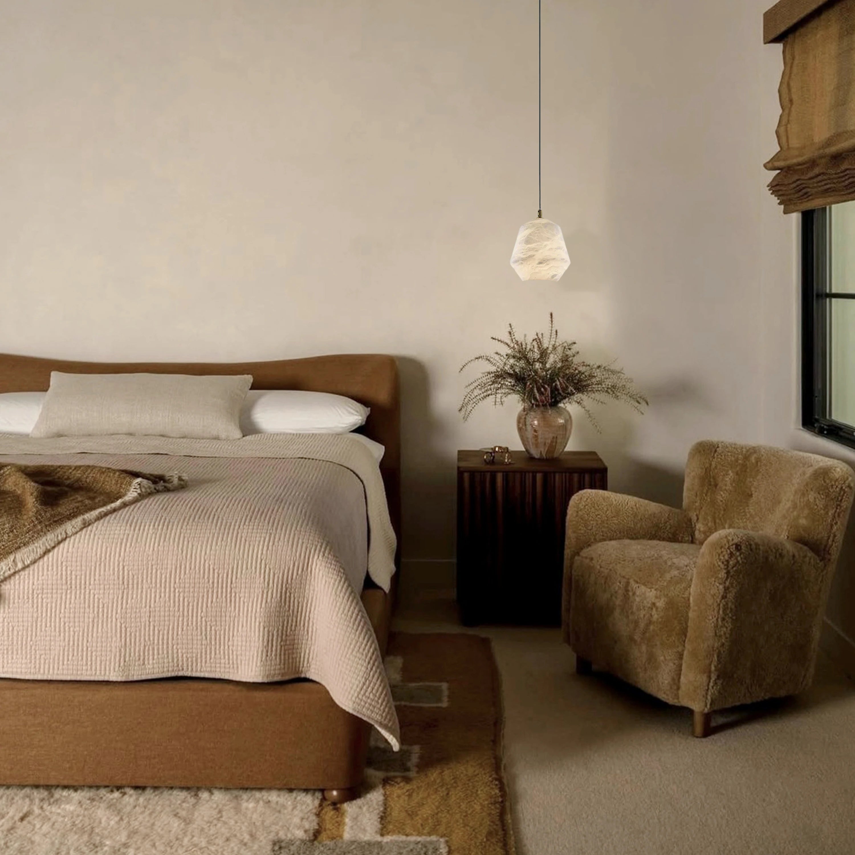 Bloom Alabaster Cascade Bell Pendant