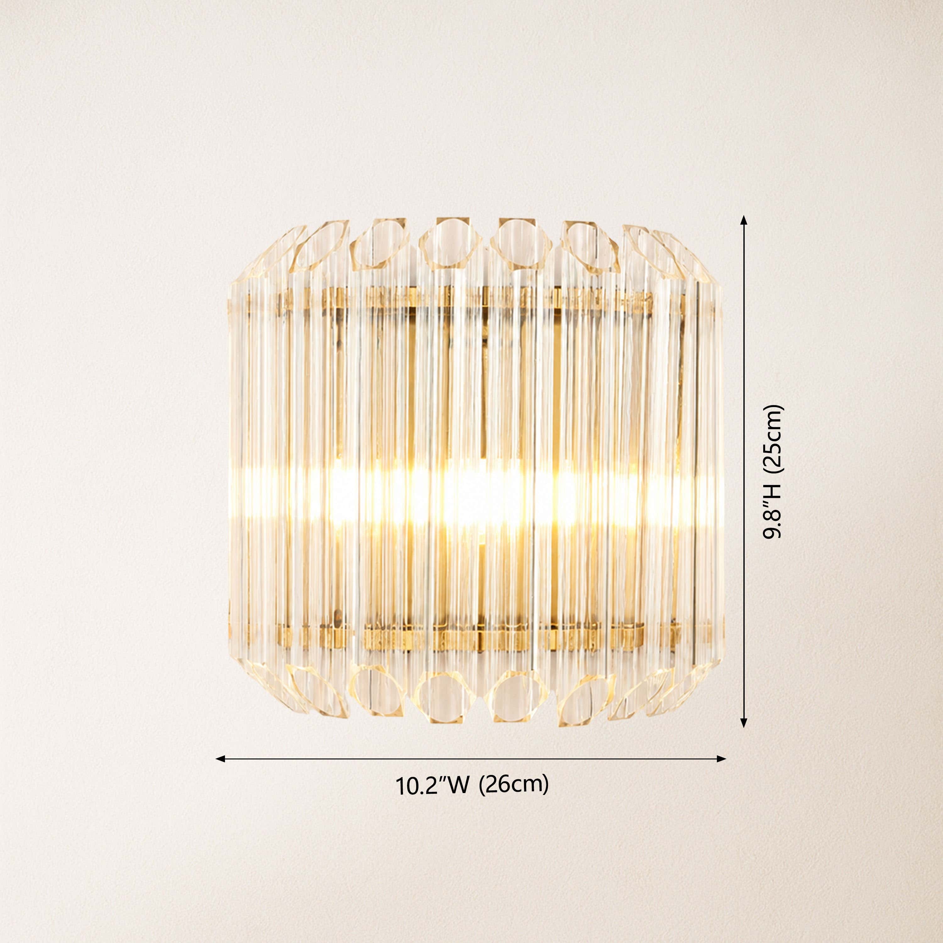 Virella Crystal Tube Wall Sconce