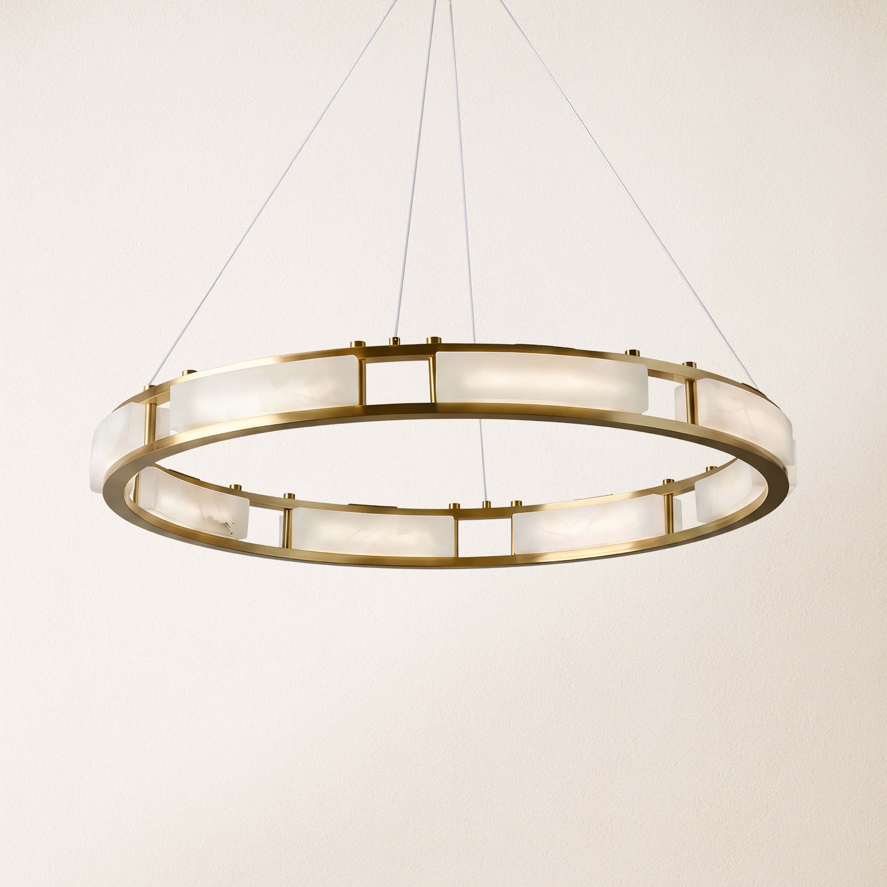 Serenique Qatar Alabaster Round Chandelier