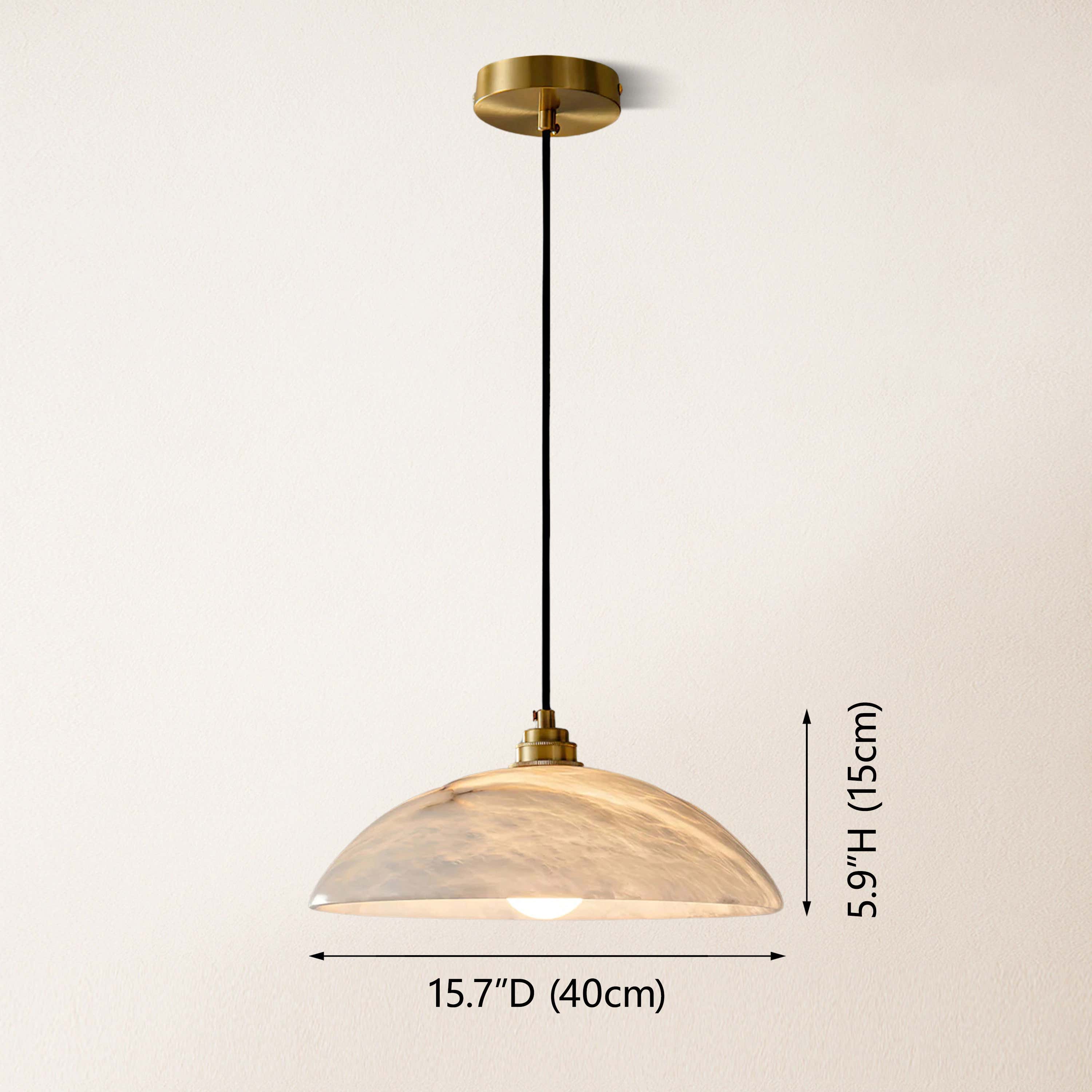 Dadaly Alabaster Moderner kleiner Kunstanhänger 16"D