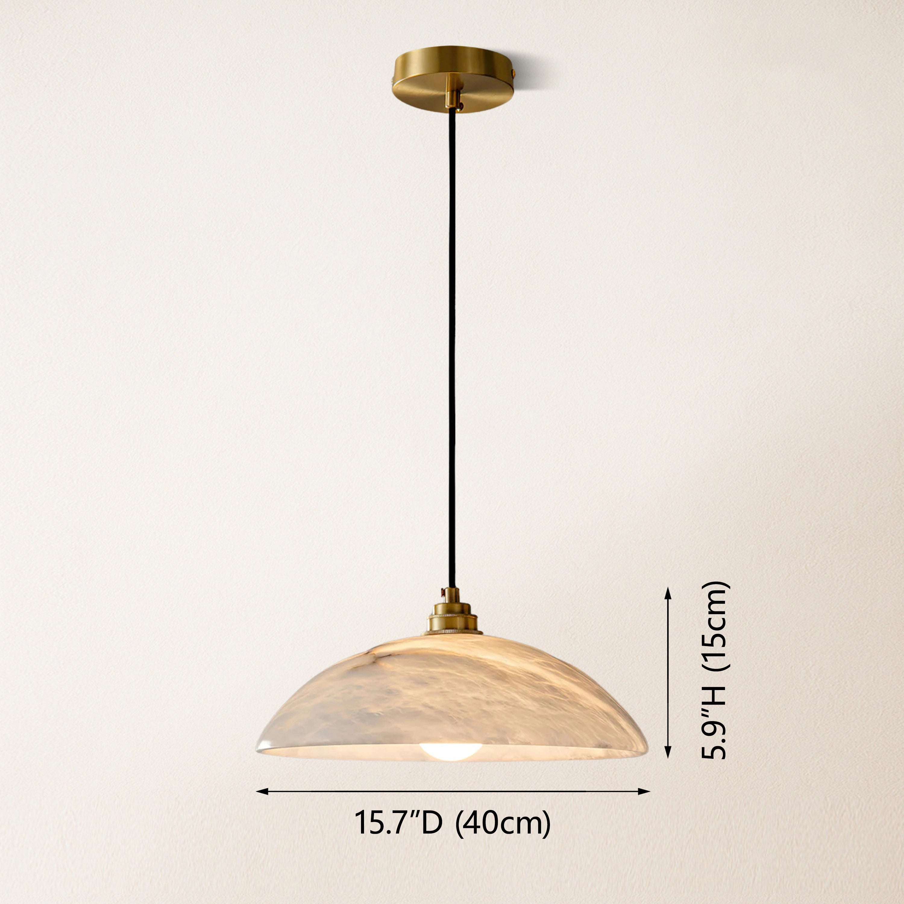 Dadaly Alabaster Moderner kleiner Kunstanhänger 16"D