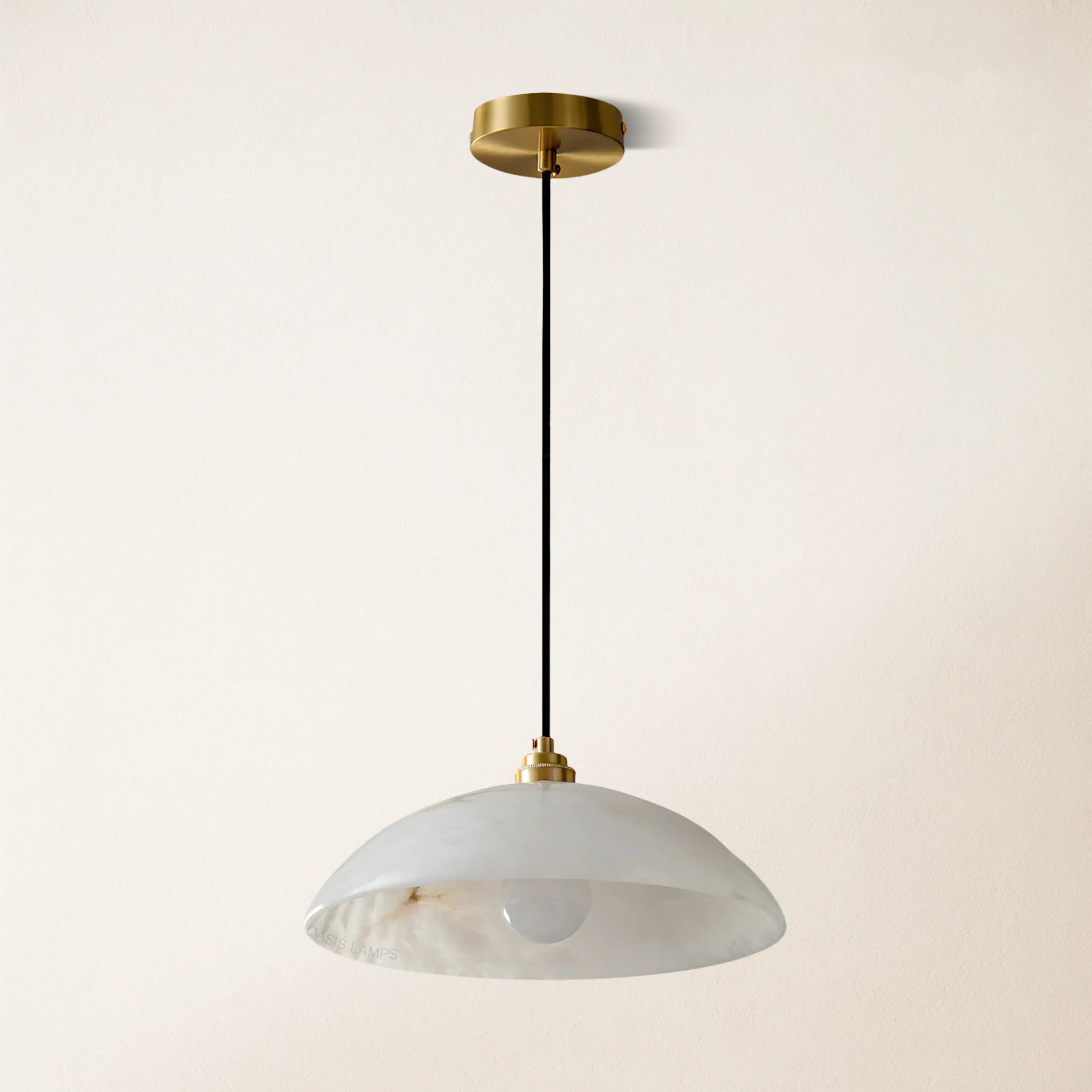 Dadaly Alabaster Moderner kleiner Kunstanhänger 16"D