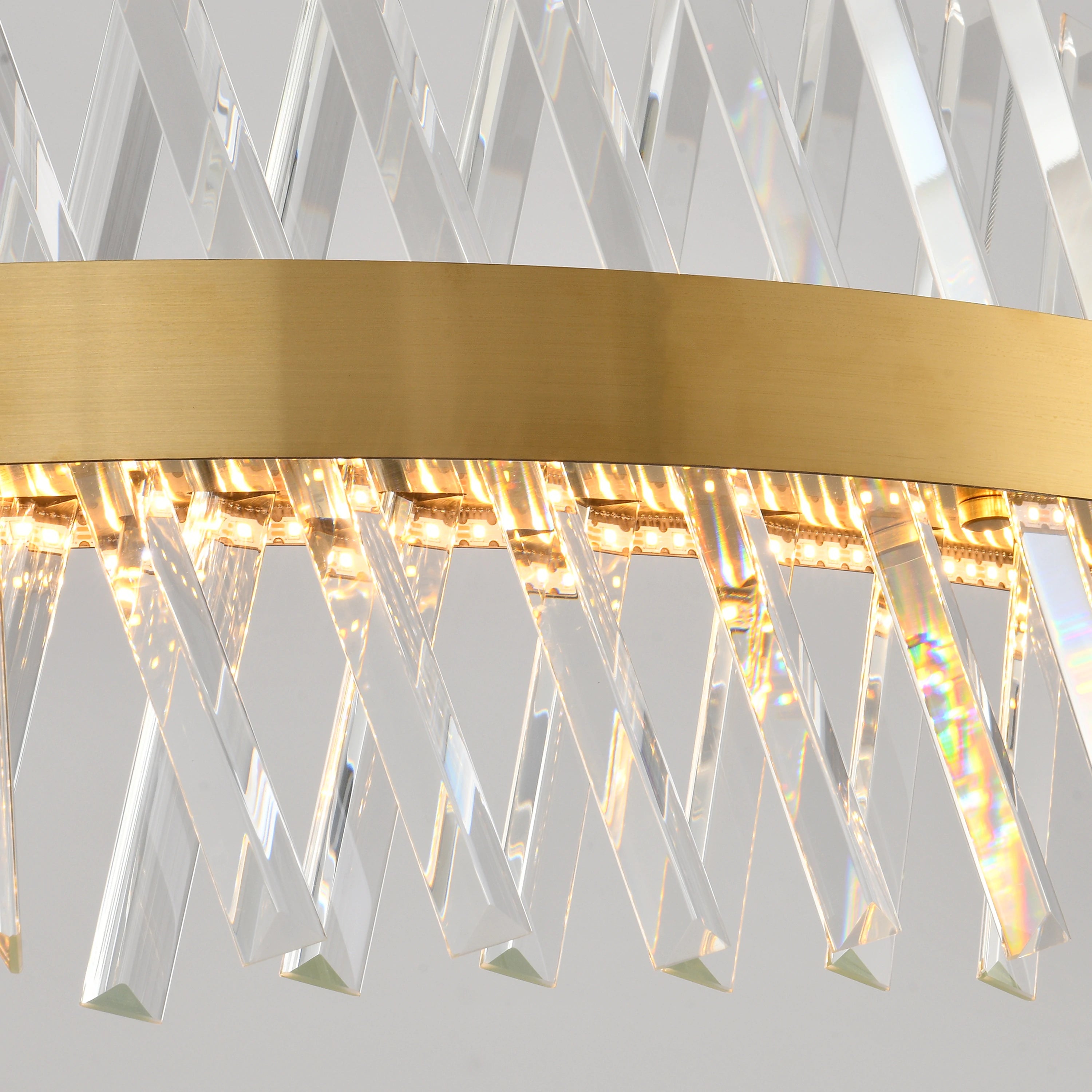 Rechteckiger Kronleuchter aus Vetro-Prismenkristall, 40 Zoll