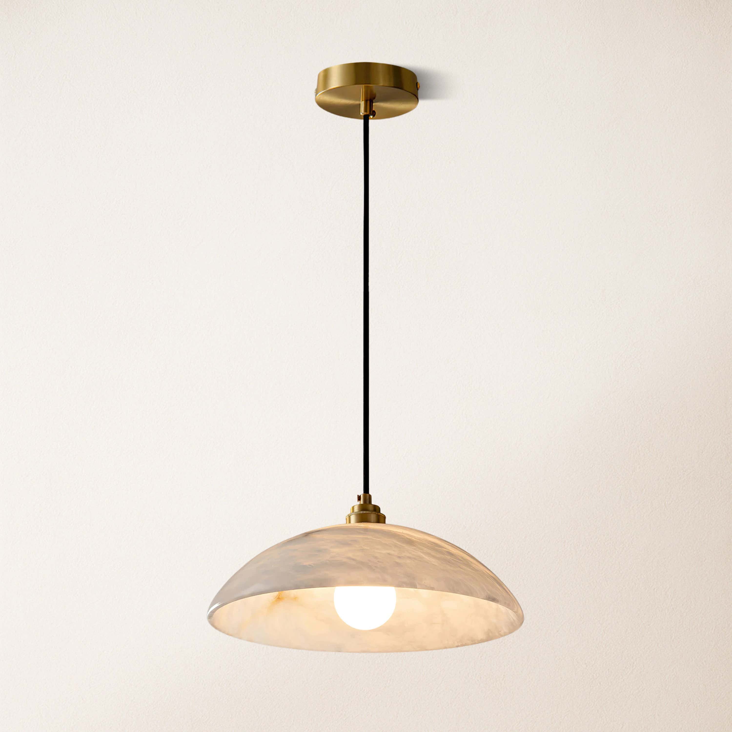 Dadaly Alabaster Moderner kleiner Kunstanhänger 16"D