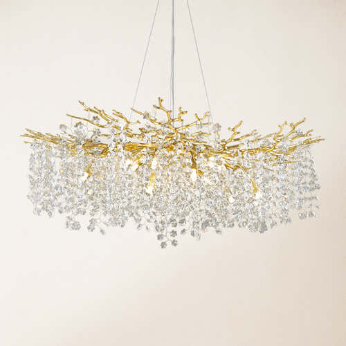Lustre Branches Kristall-Kronleuchter, rund, für alle Räume, 40 Zoll