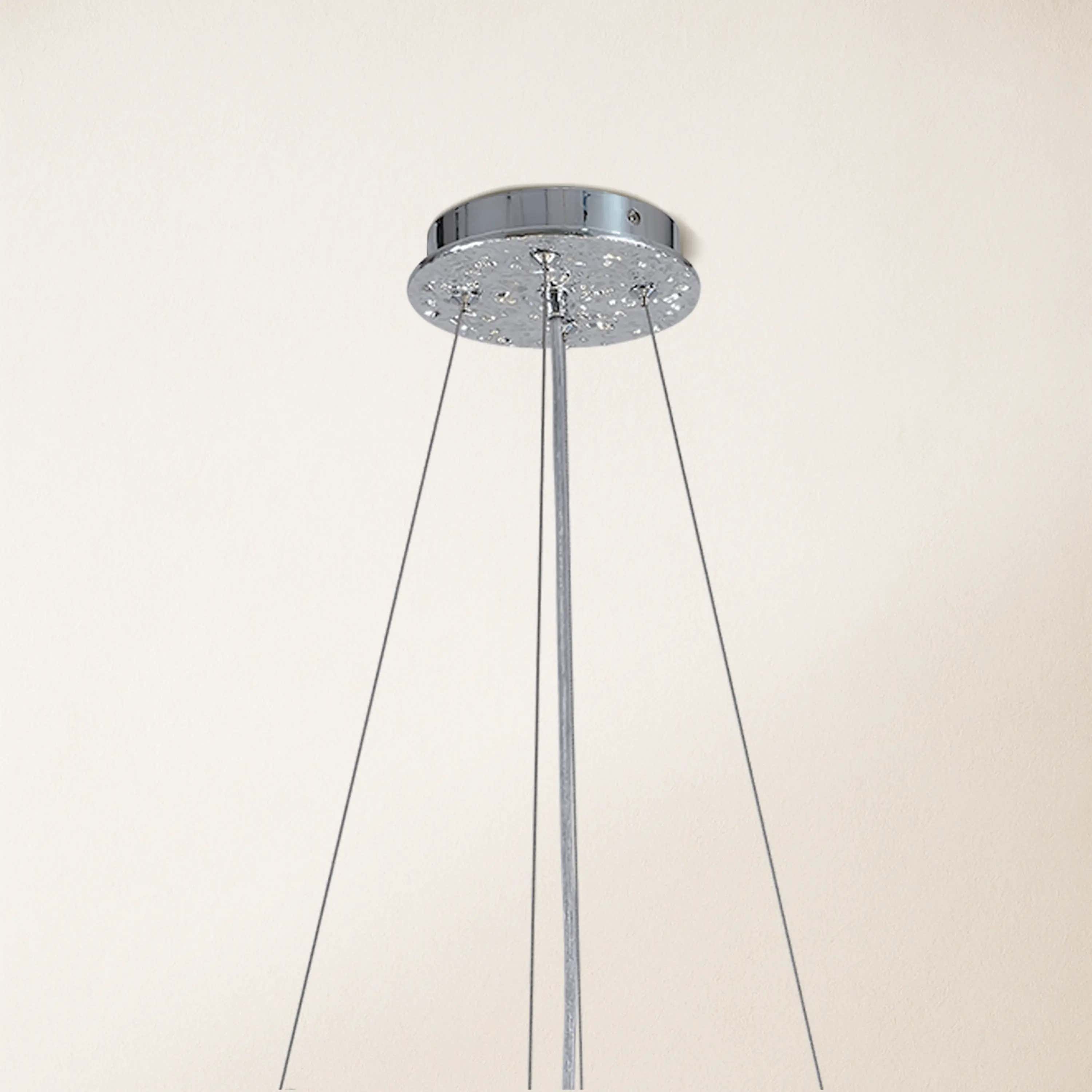 Frostleaf Crystal Cascade Branch Round Chandelier 40"D