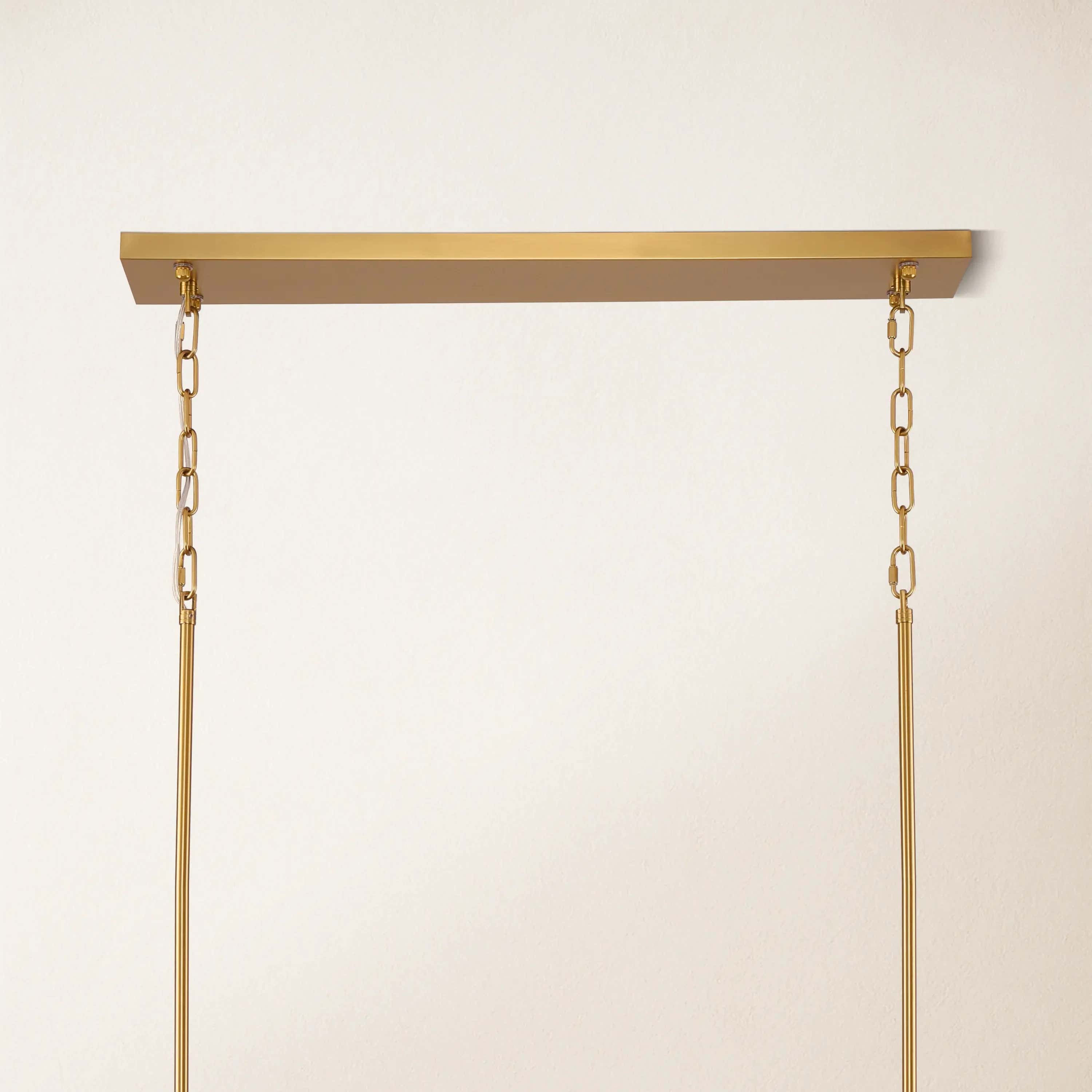 Ethereal Radiance Rechteckiger Kristall-Kronleuchter, 109,2 cm lang