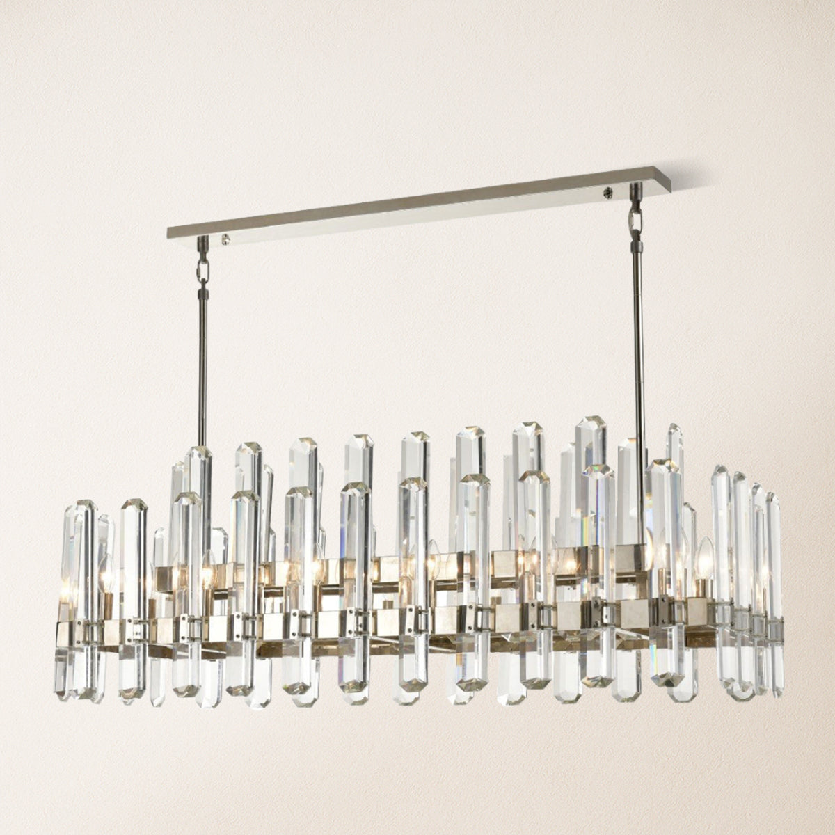 Clarion Rectangular Chandelier 48"L