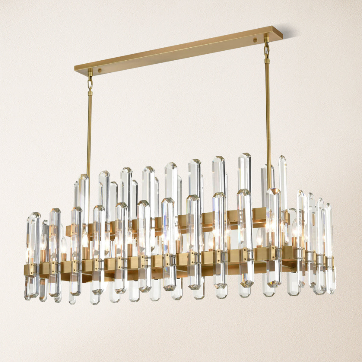 Clarion Rectangular Chandelier 48"L