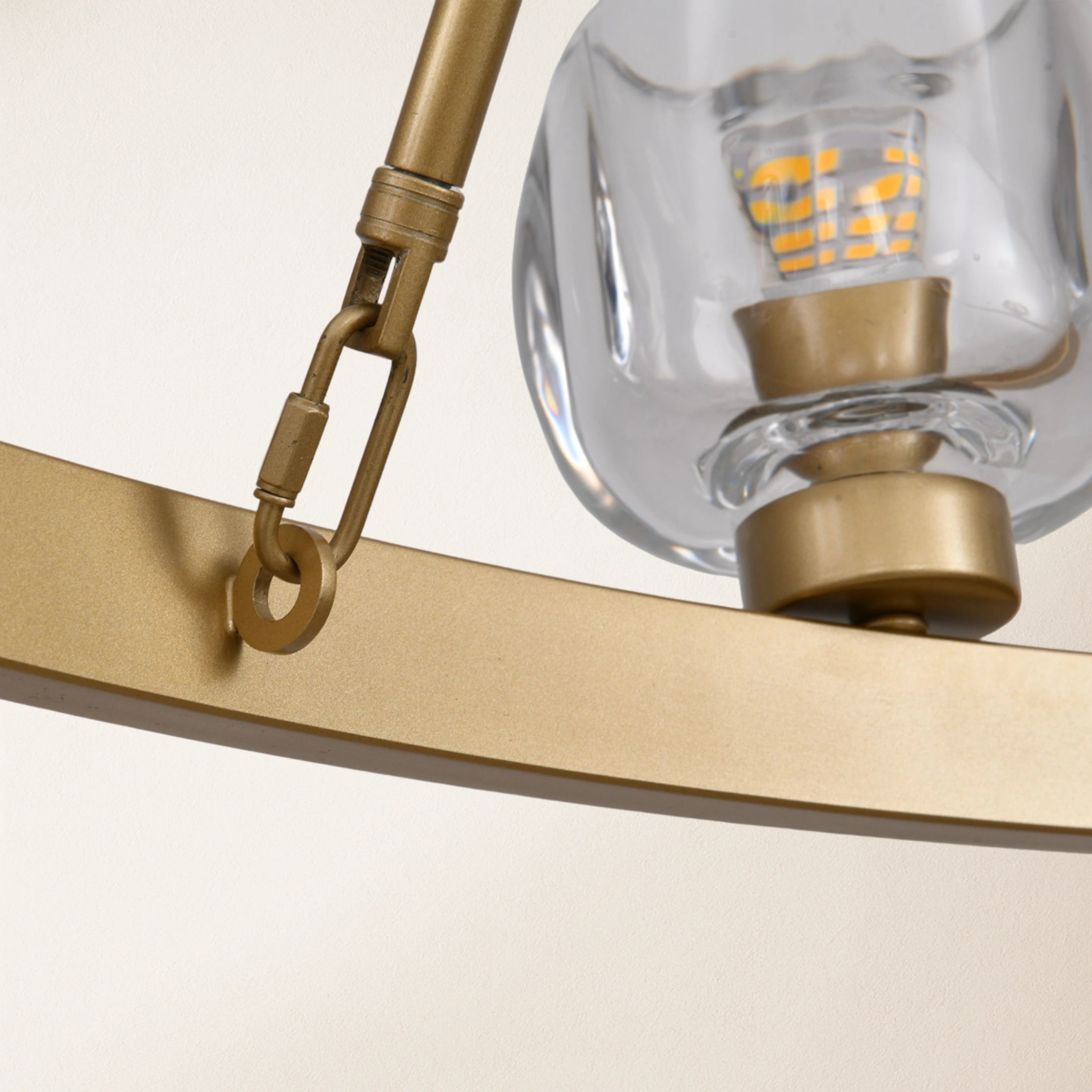 Vellum Round Chandelier 48"D#Finish_Gold