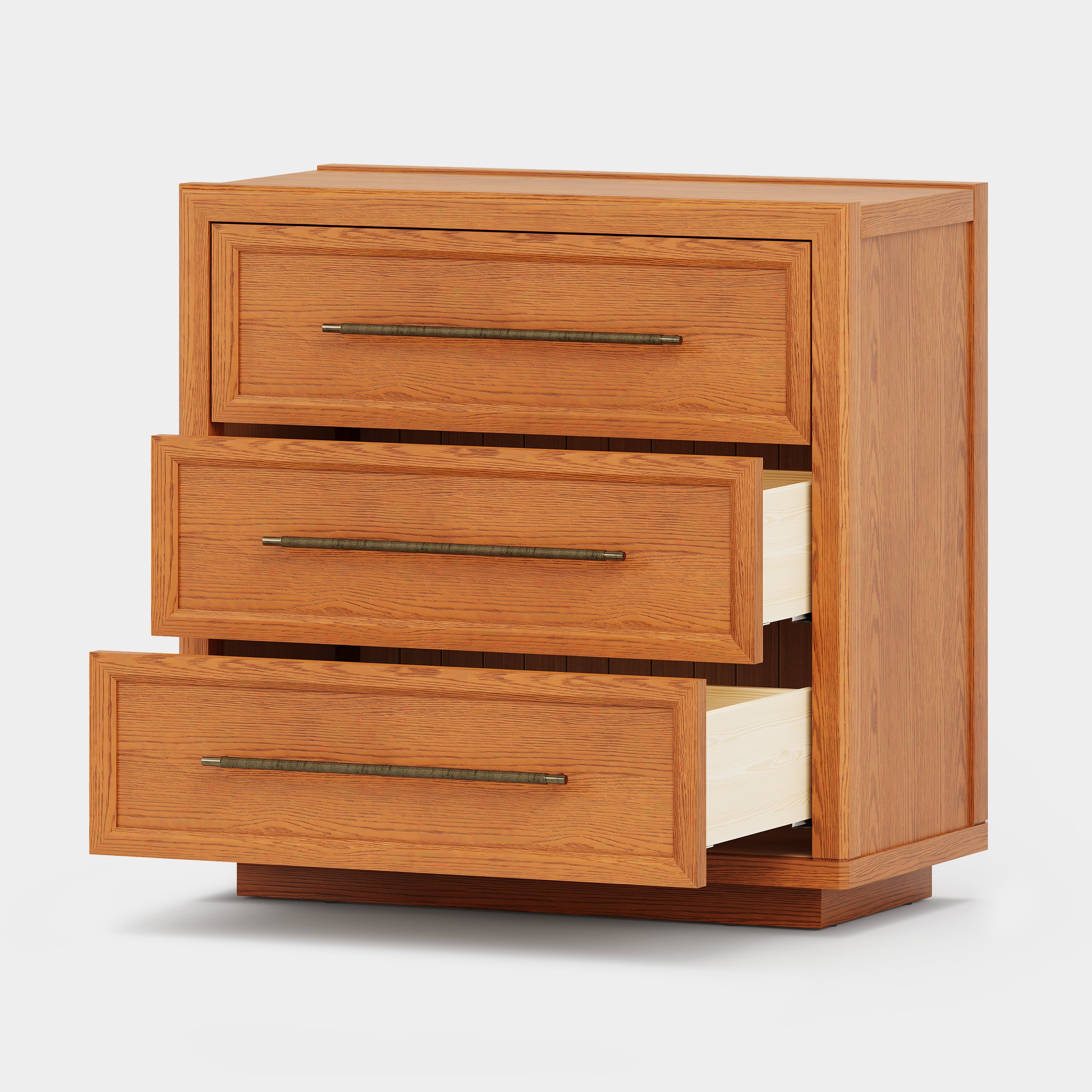 Alvar 63″ Oak 6-Drawer Chest(Set of 2)