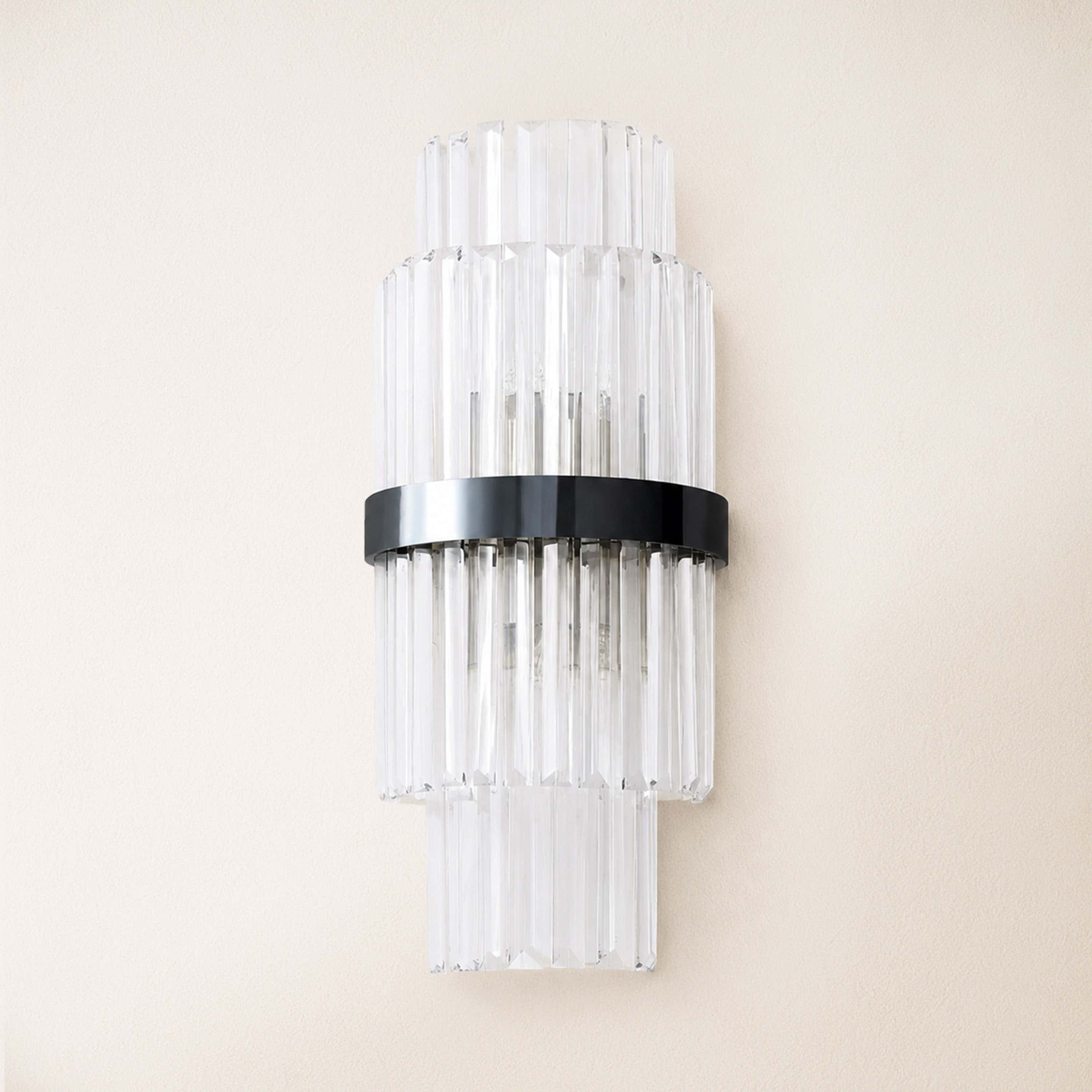Oryana Crystal Icicle 2-Tier Wall Sconce 7.9"