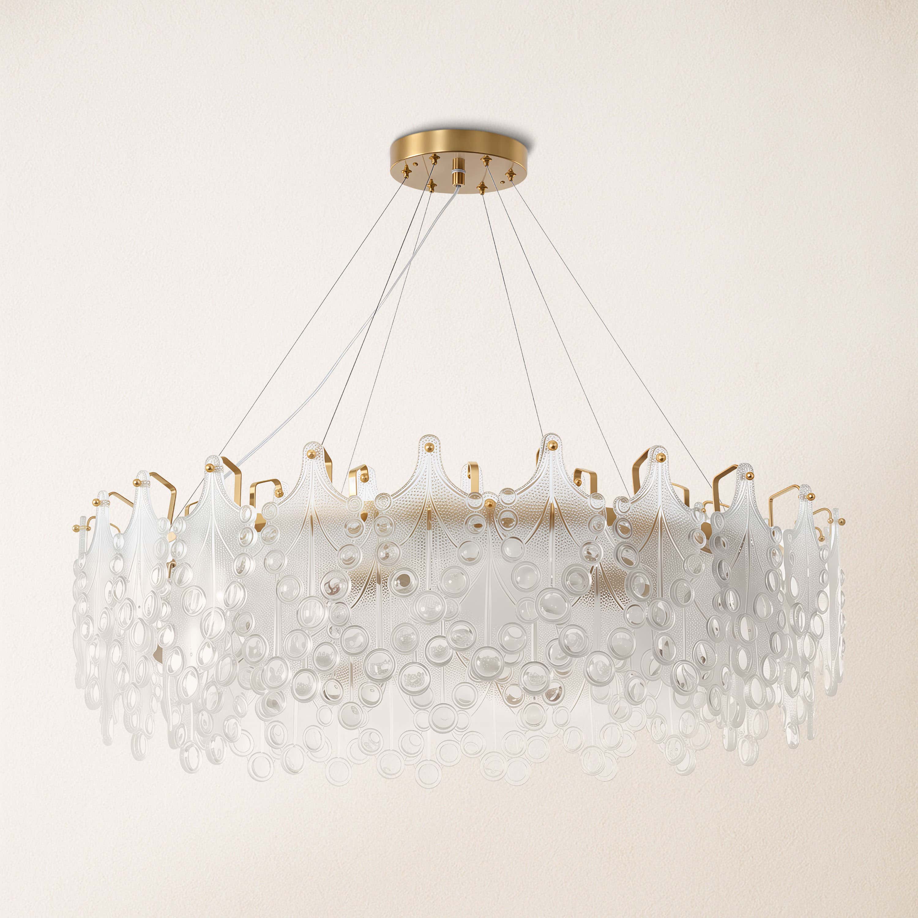 Veliora Layered Glass Chandelier