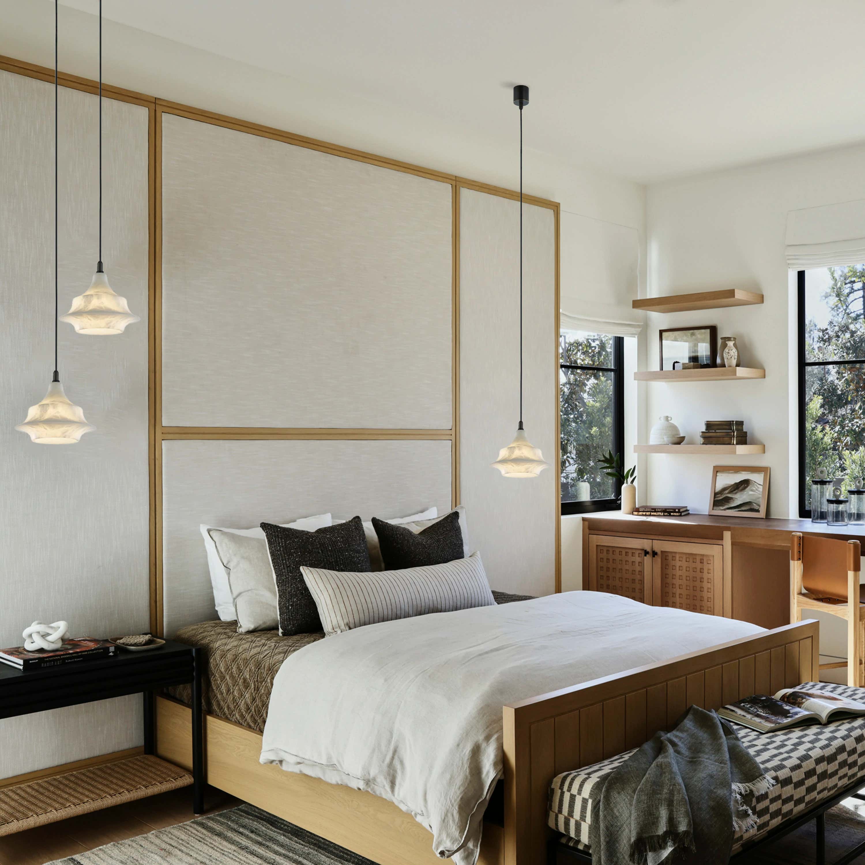 Bloom Alabaster Gleam Pendant 7"D