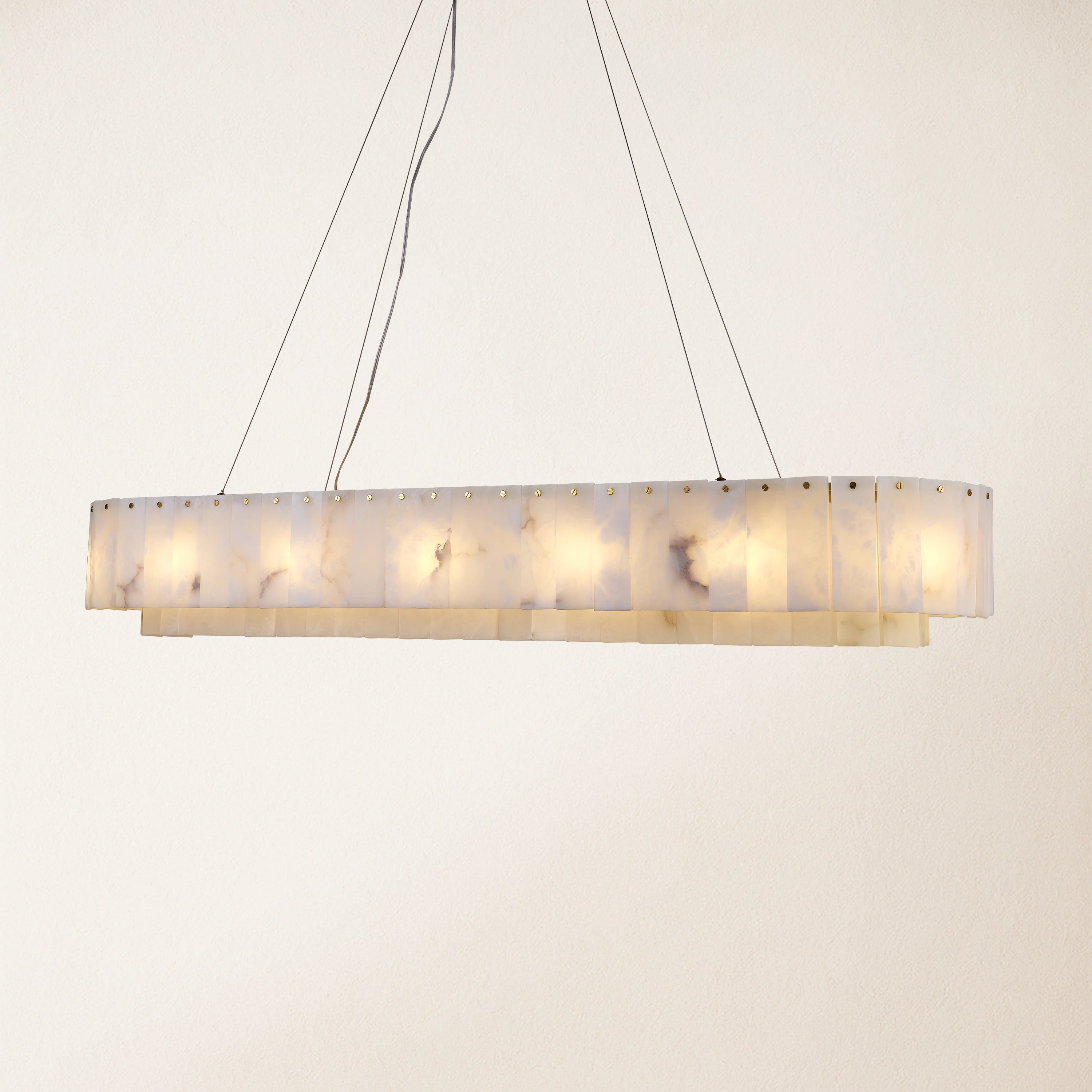 Sawyer Alabaster Oval Chandelier 54"#Finish_Gold