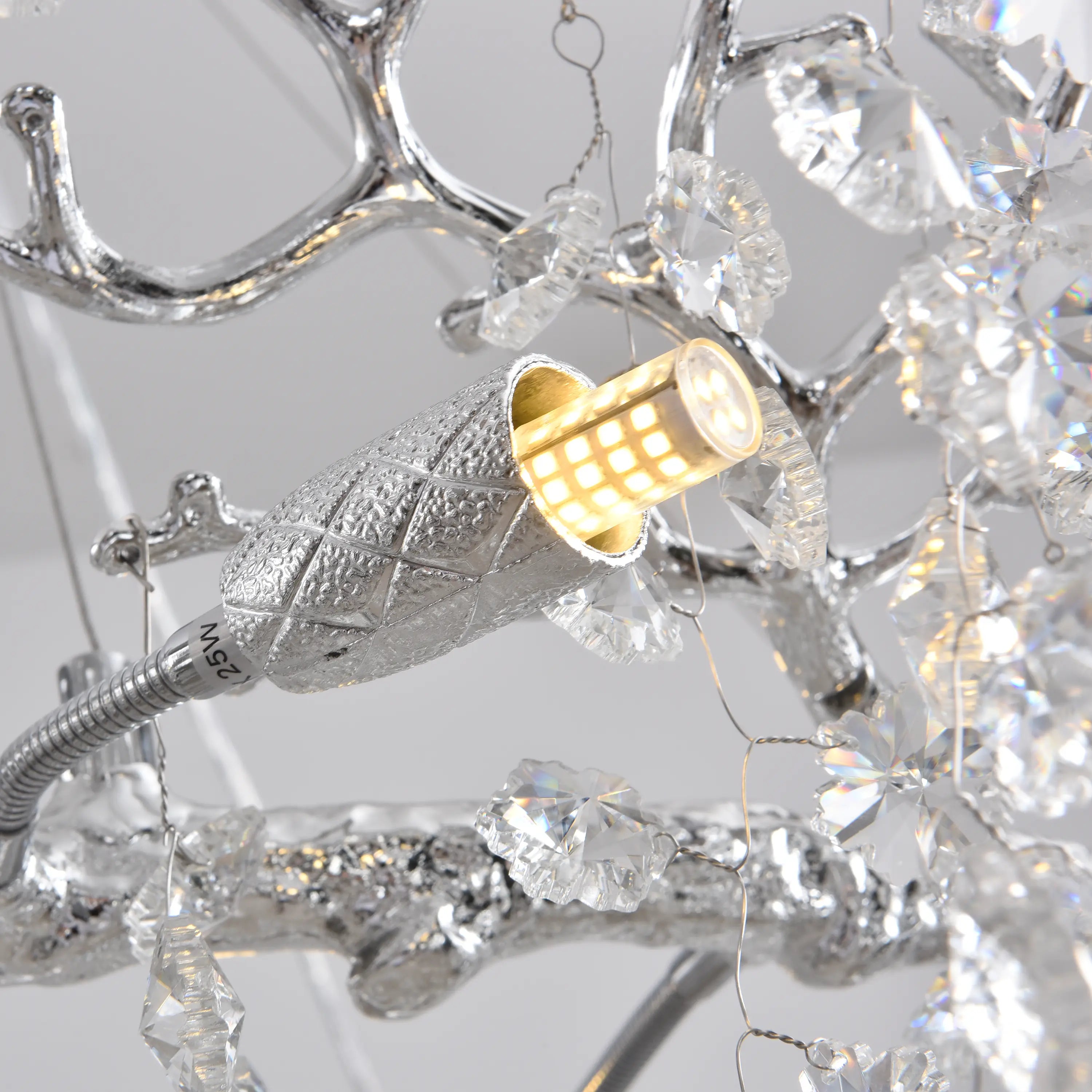 Lustre Branches Rechteckiger Kristall-Kronleuchter, 139,7 cm breit