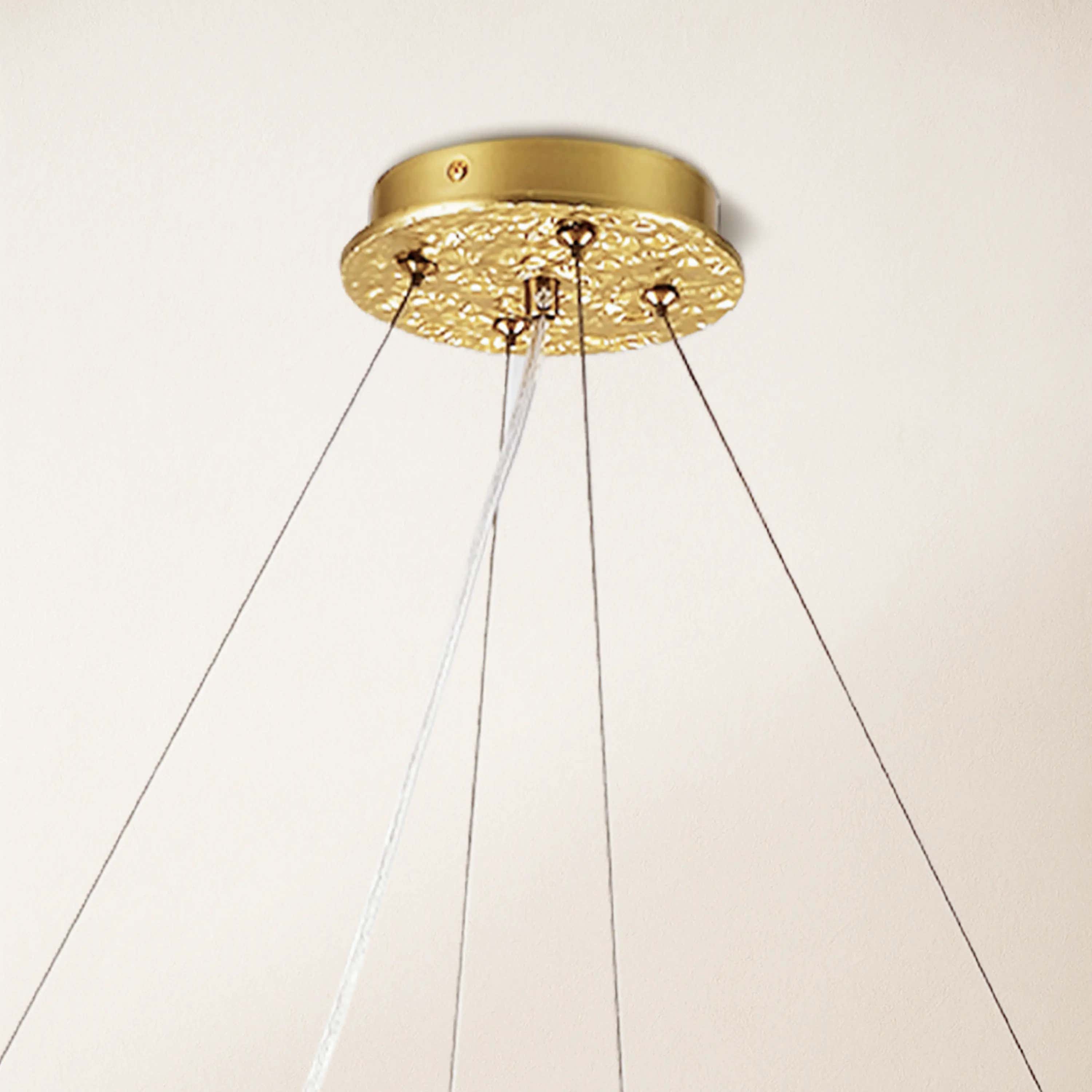 Lustre Branches Rechteckiger Kristall-Kronleuchter, 139,7 cm breit