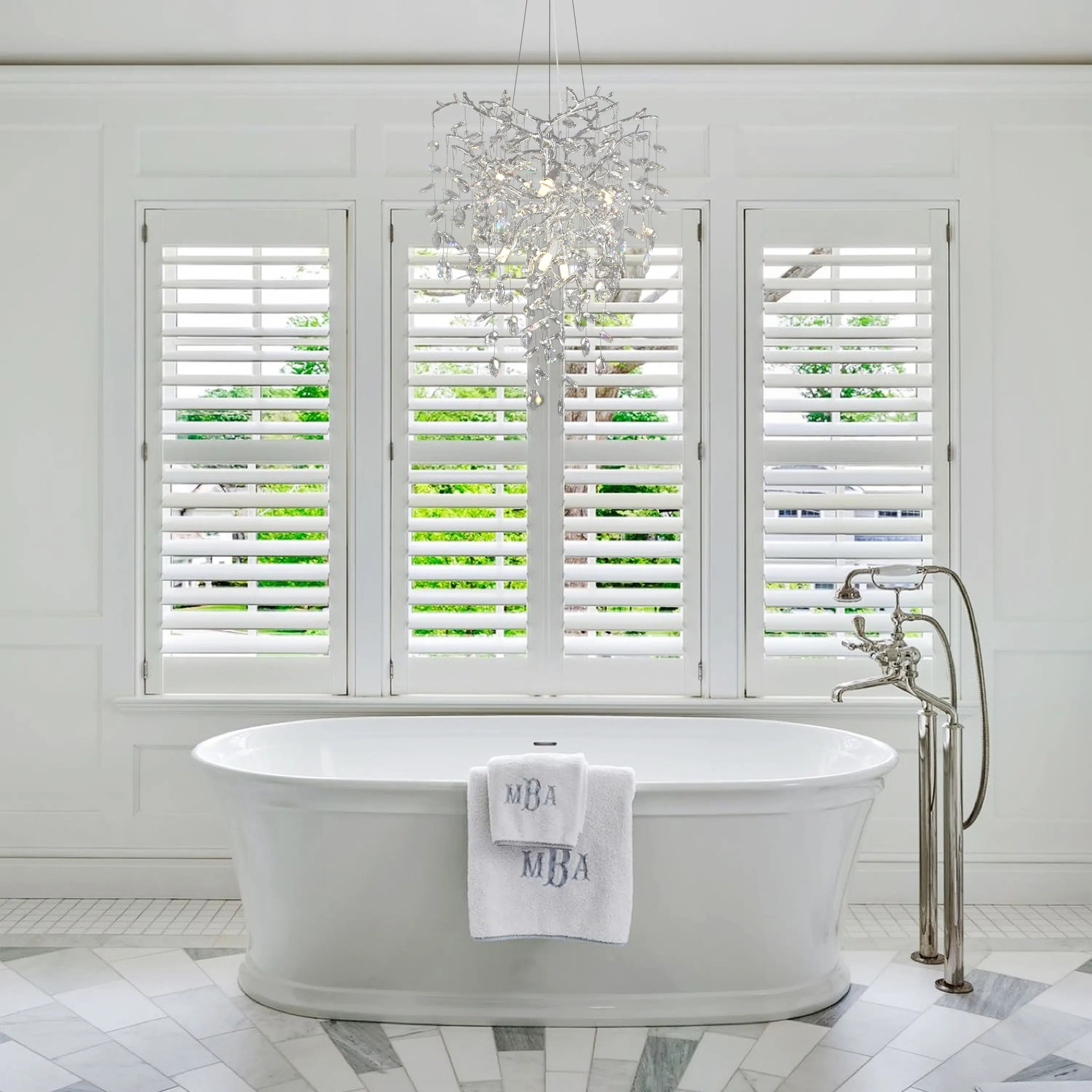 Frostleaf Crystal Grand Cascade Branches Kronleuchter 53cm D