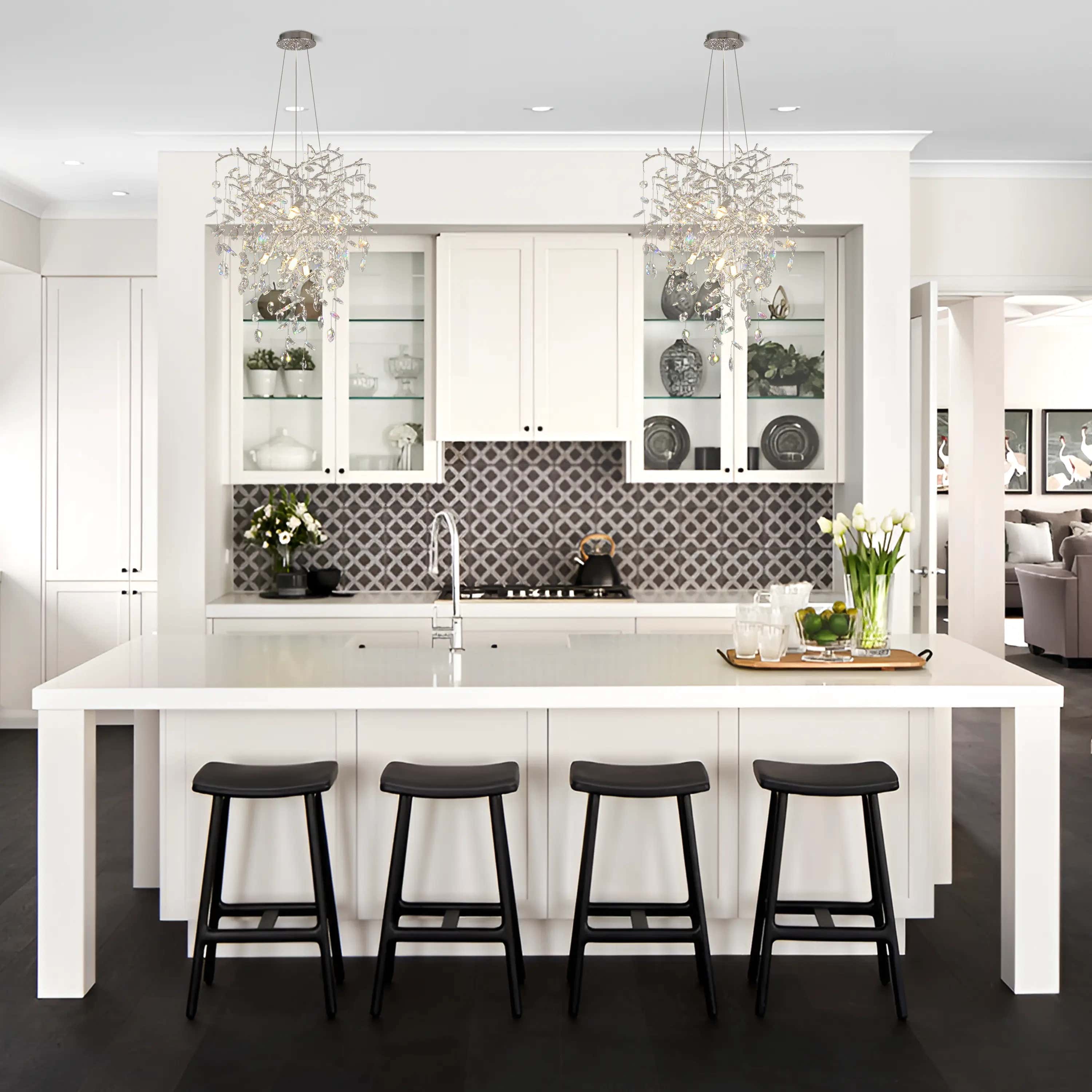 Frostleaf Crystal Grand Cascade Branches Kronleuchter 53cm D