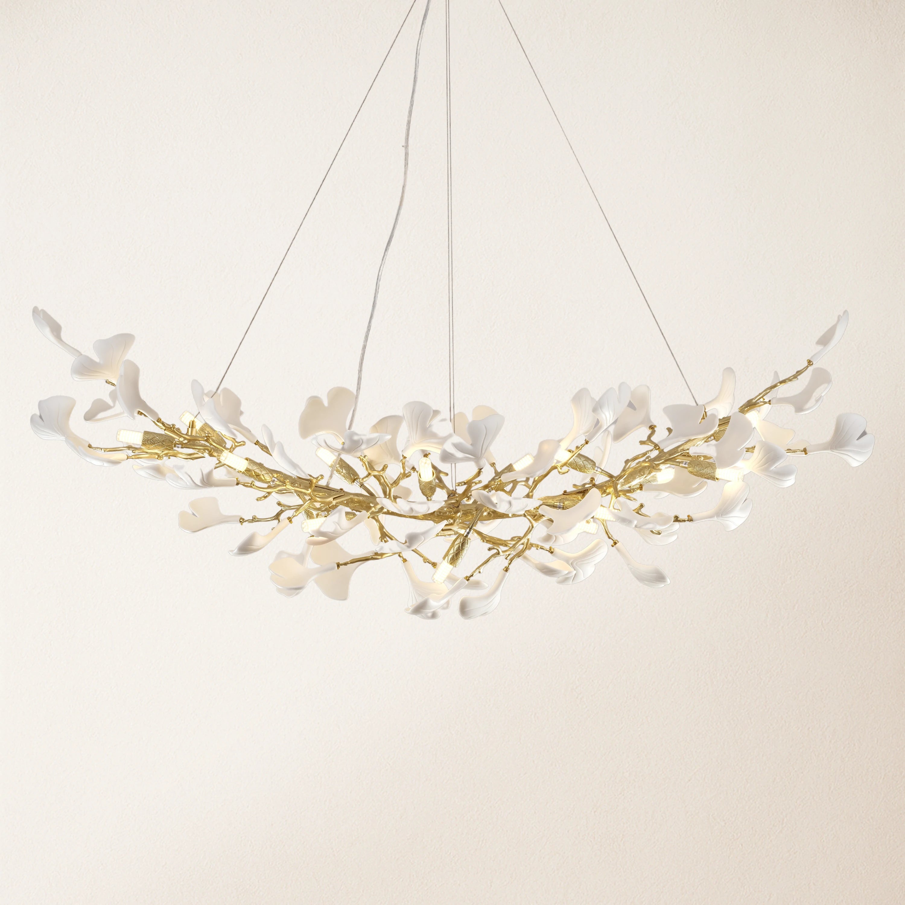 Twilight Branches Keramik-Kronleuchter, rechteckig, 139,7 cm