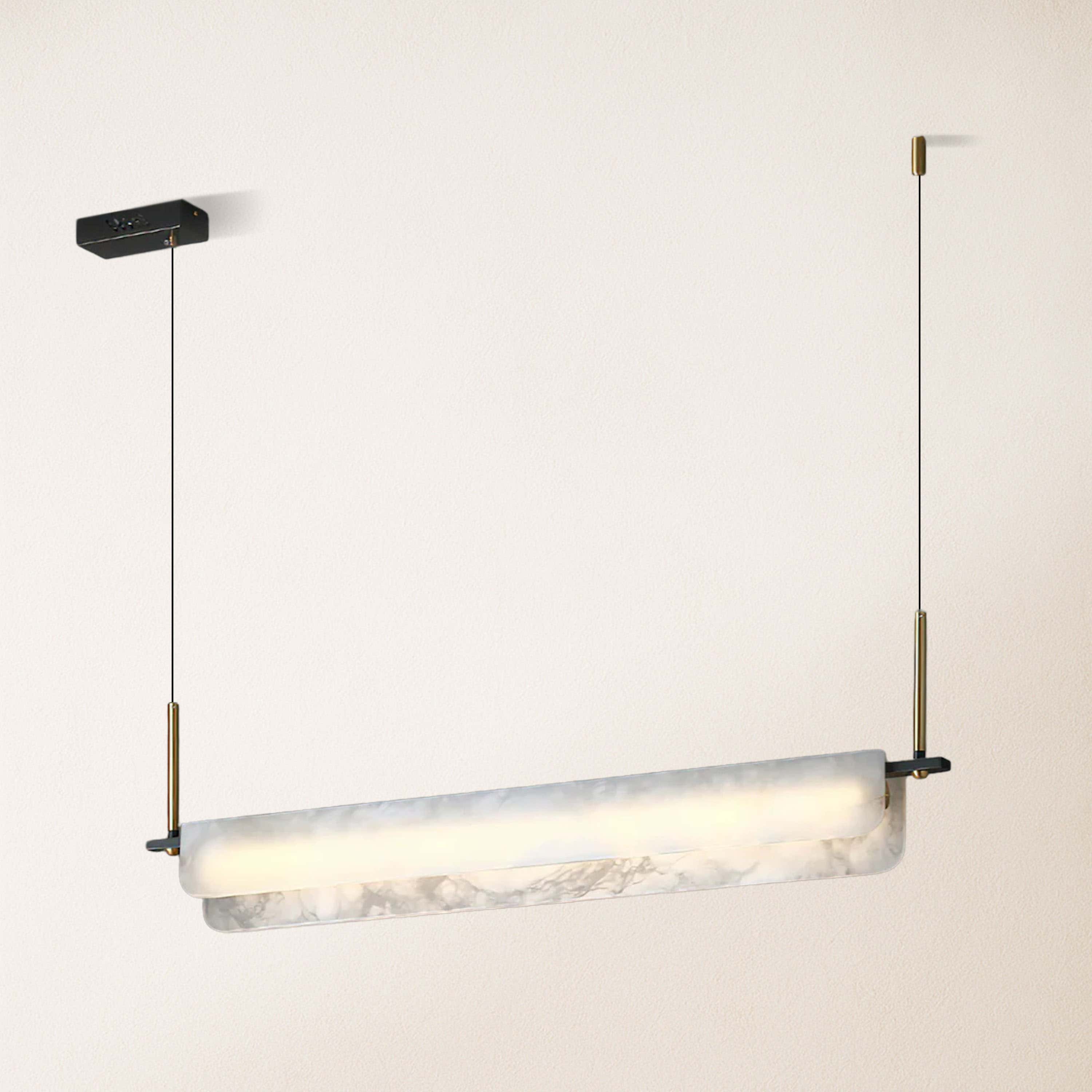 Seranova Alabaster Dining Linear Chandelier