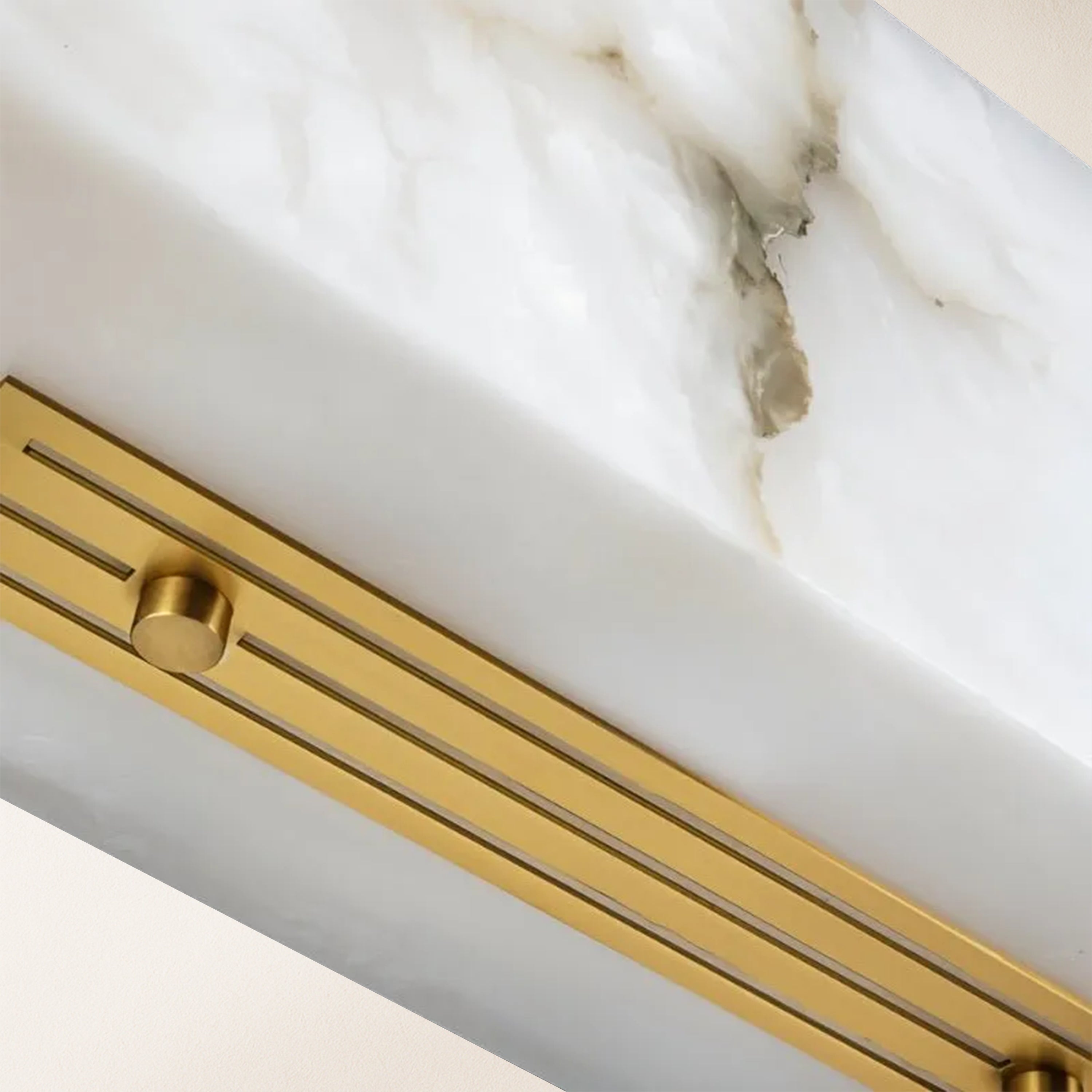 Dave Alabaster Cuboid Dining Room Chandelier 17.7"W#Finish_Gold