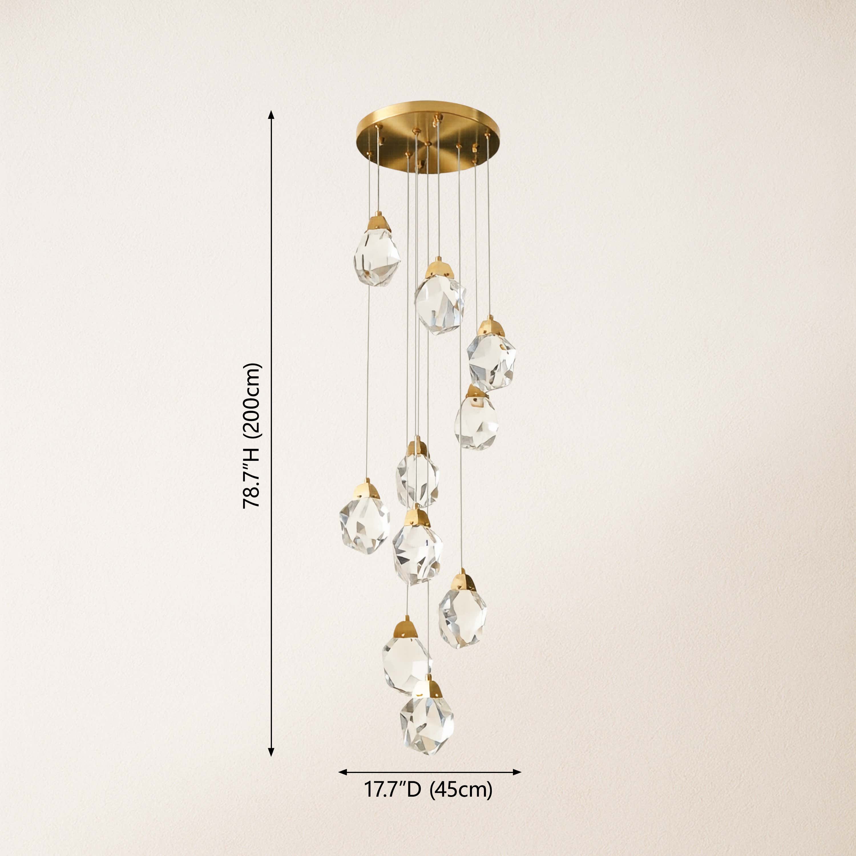 Aurelium Crystal Staircase Round Chandelier