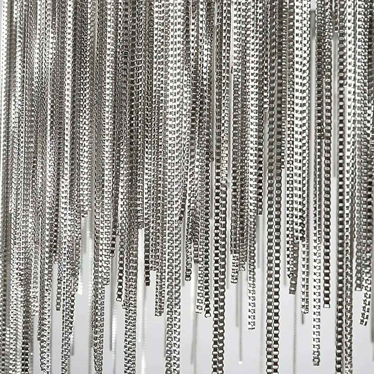 Teresa Cadena Steel Tassel Chandelier 23"