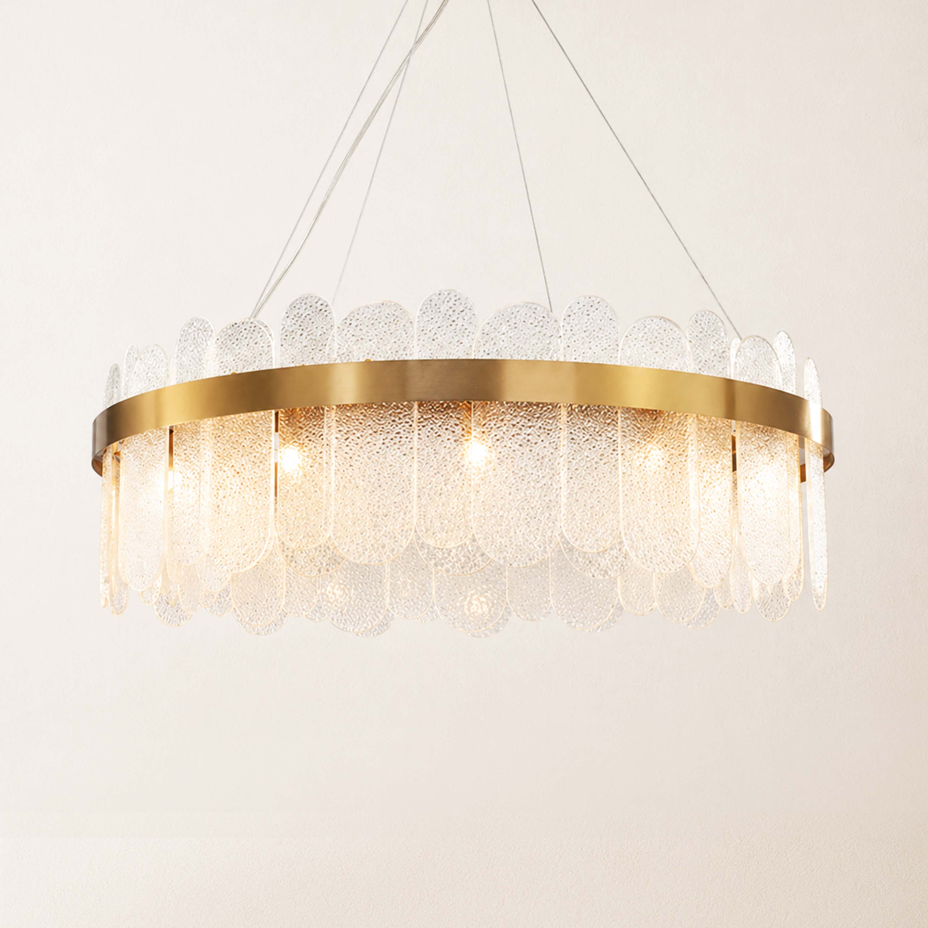 Prismora Glass Round Chandelier