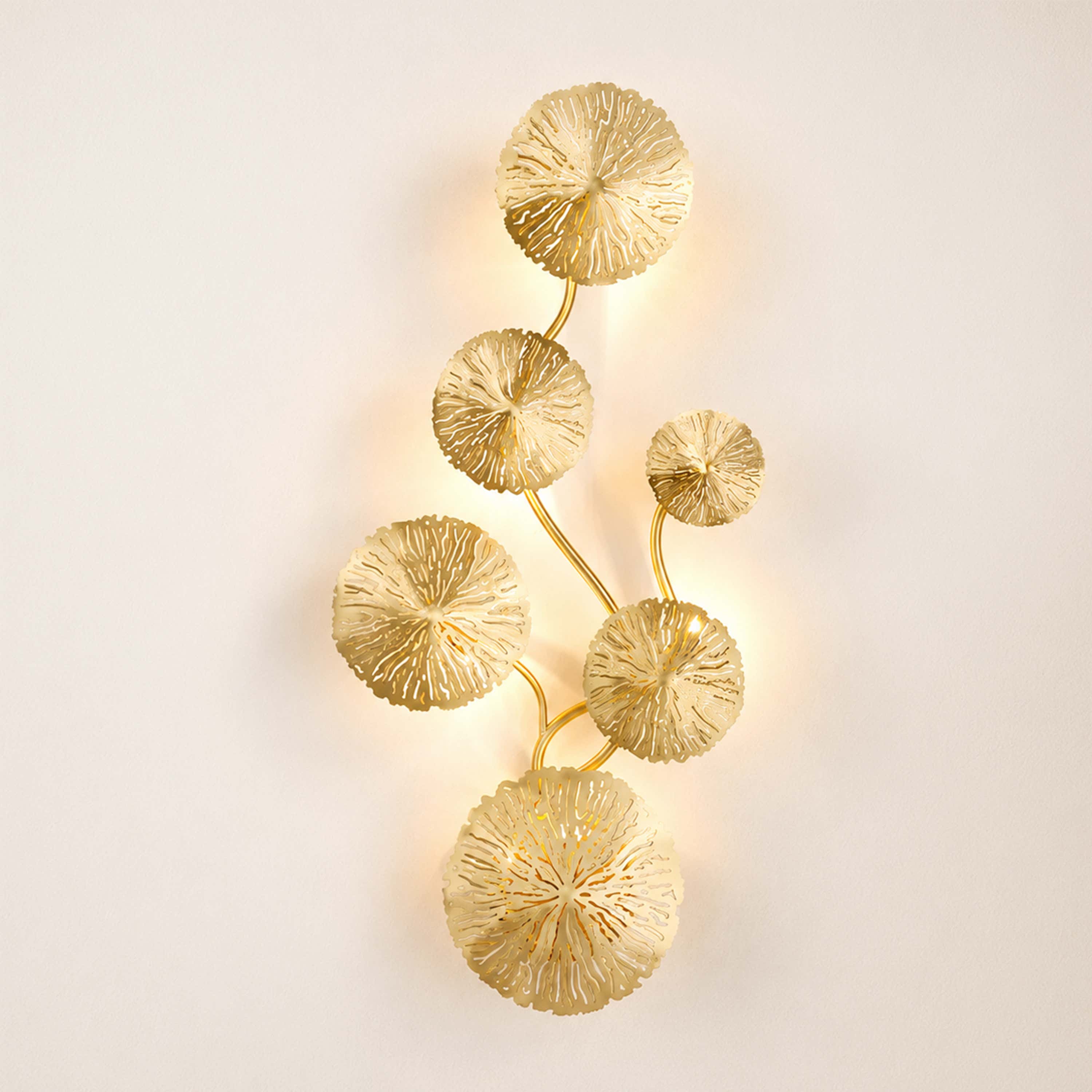 Sylira Metal Lotus Leaf Wall Sconce