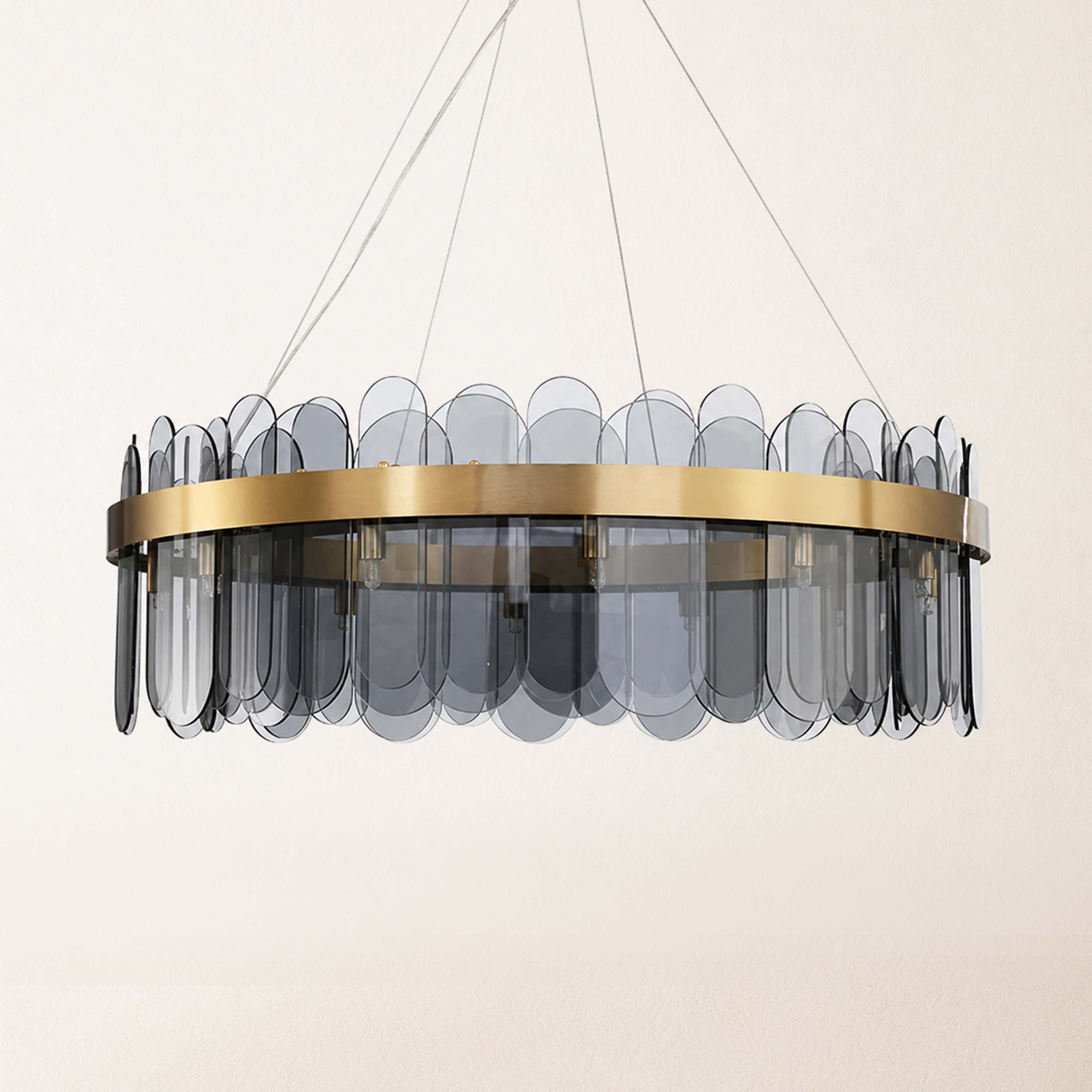 Prismora Glass Round Chandelier