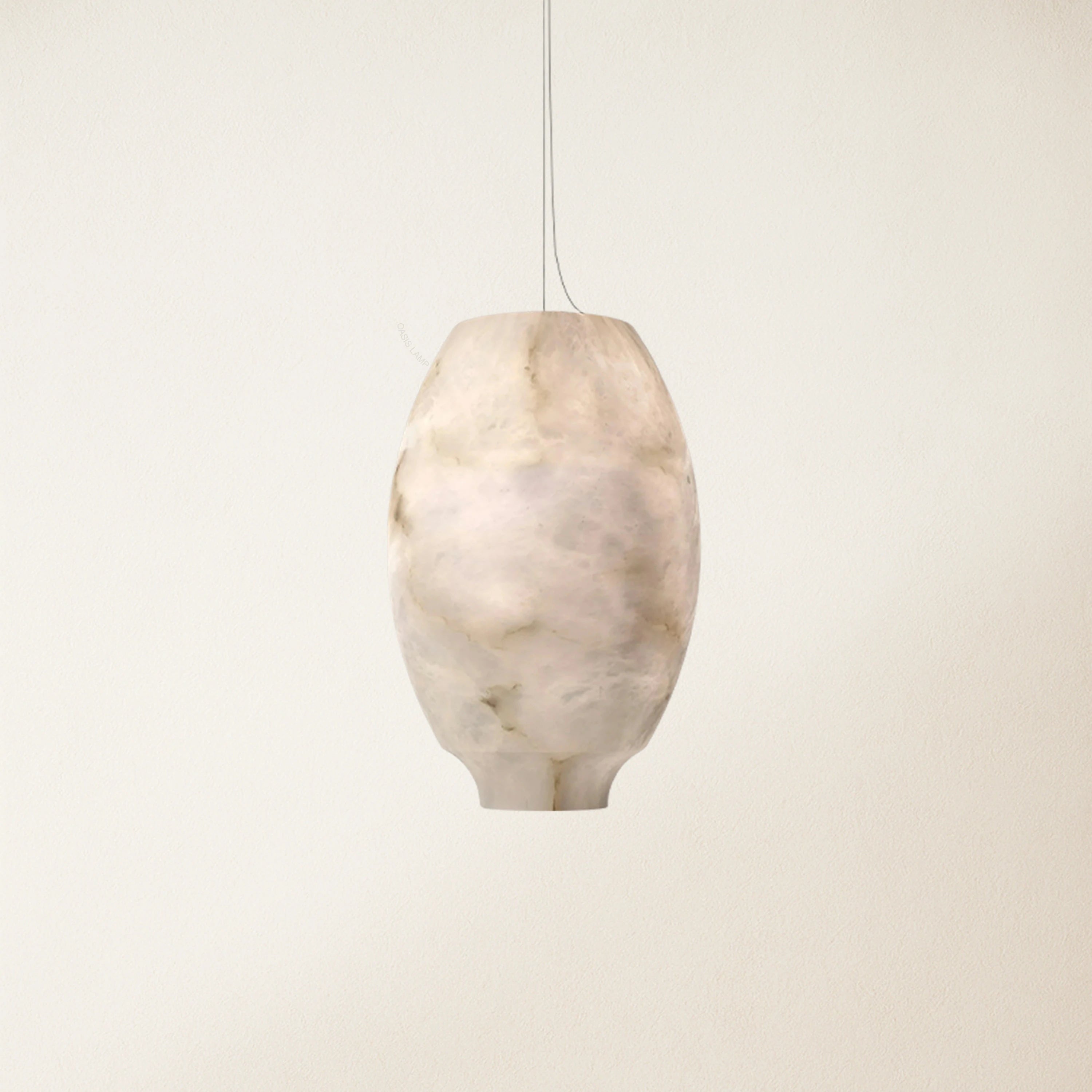 Dadaly Alabaster Lantern Small Art Round Pendant 8"W