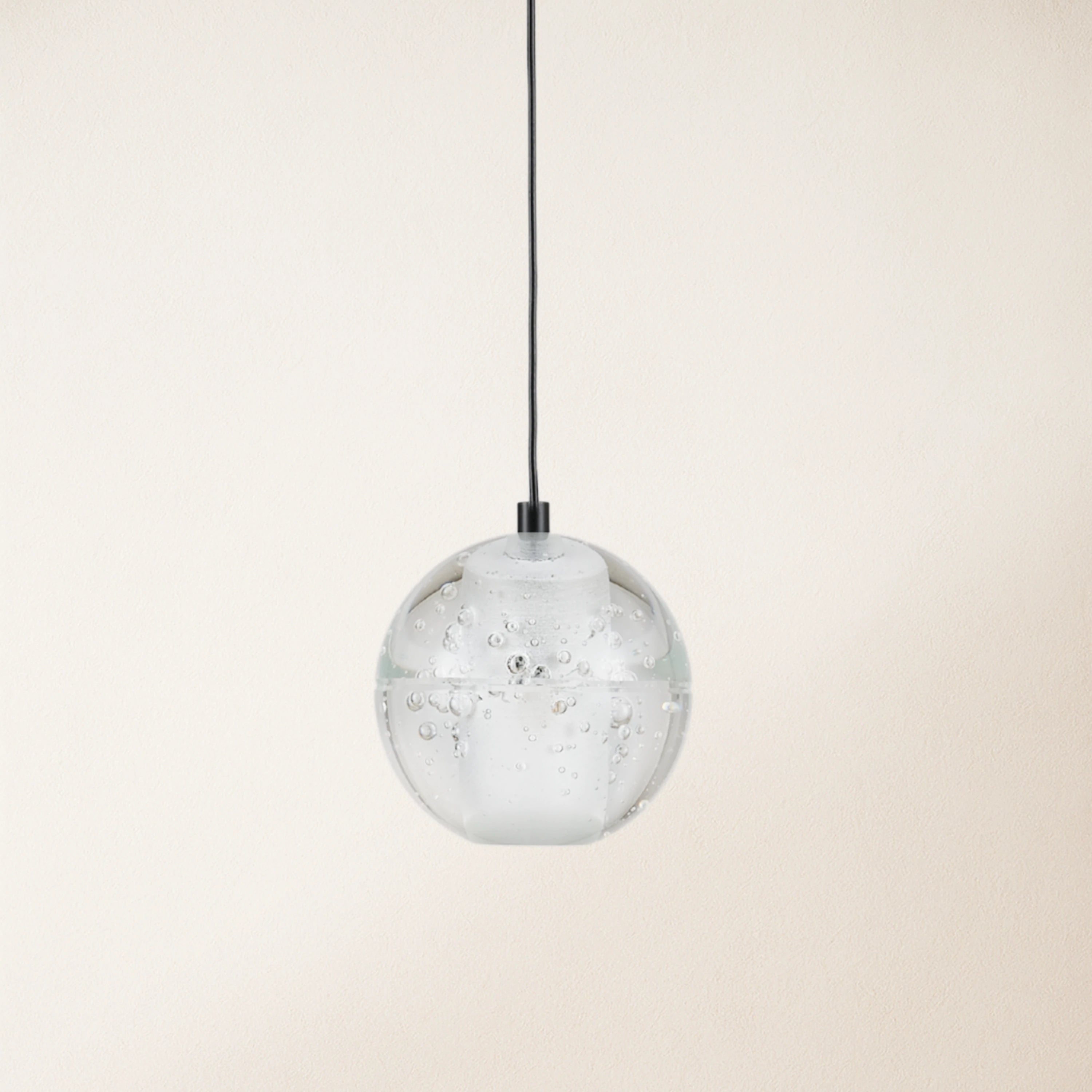 Pearl Ball Ceiling Pendant 4"D#Finish_Black