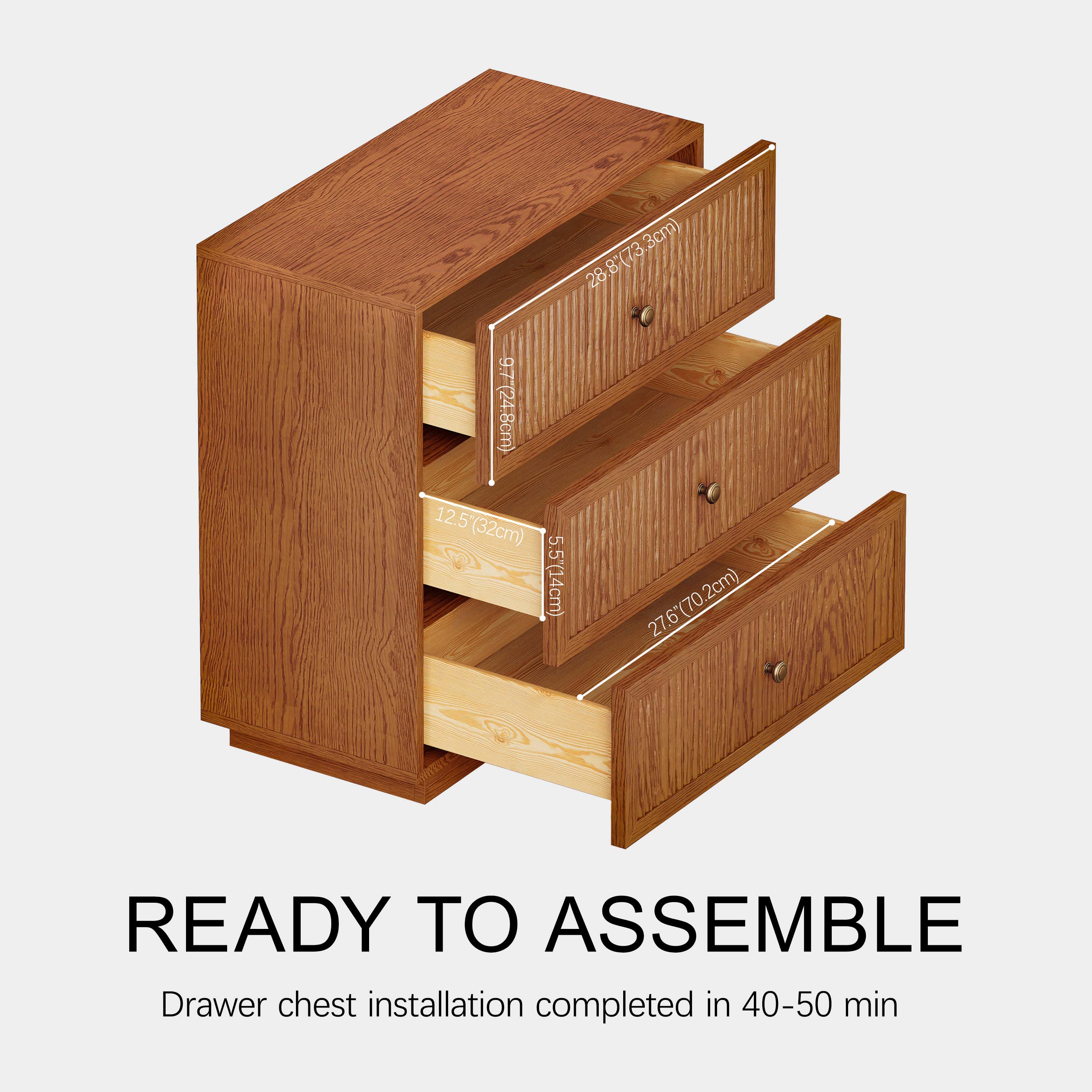 Avery Oak Drawer 30"W