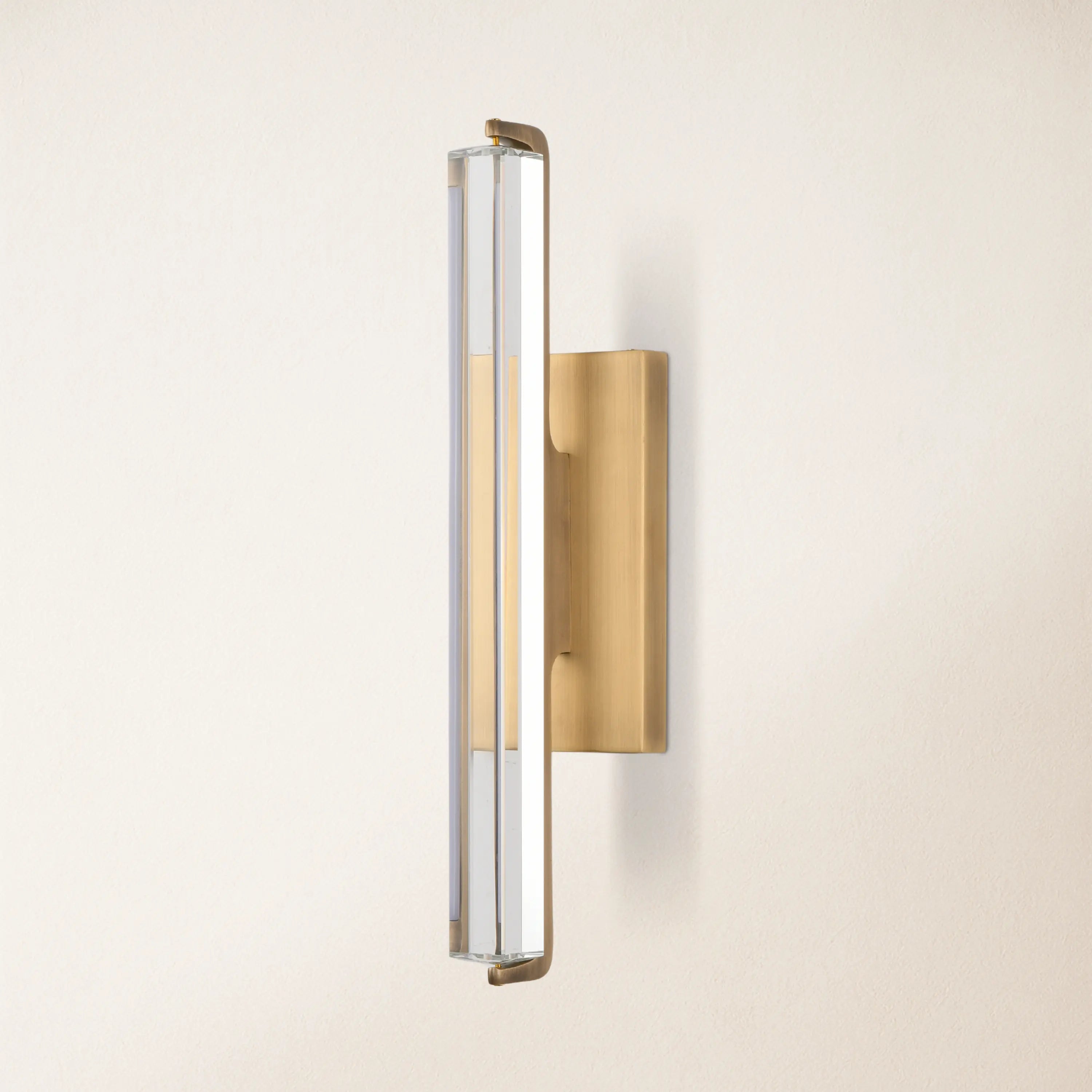 Clara Glow Crystal Single Wall Sconce 19"#Finish_Gold