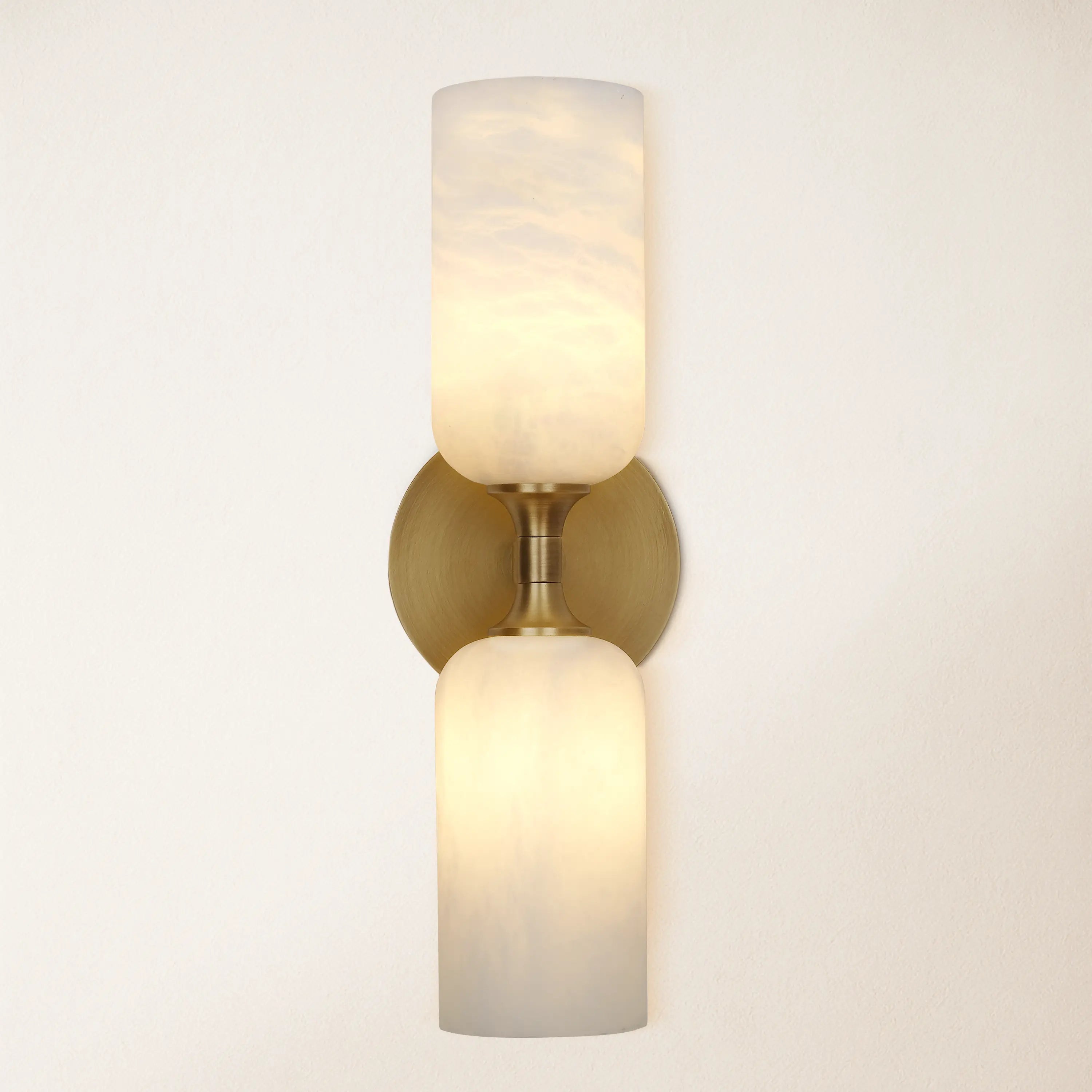 Axis Alabaster Wall Sconce 14"H#Finish_Gold