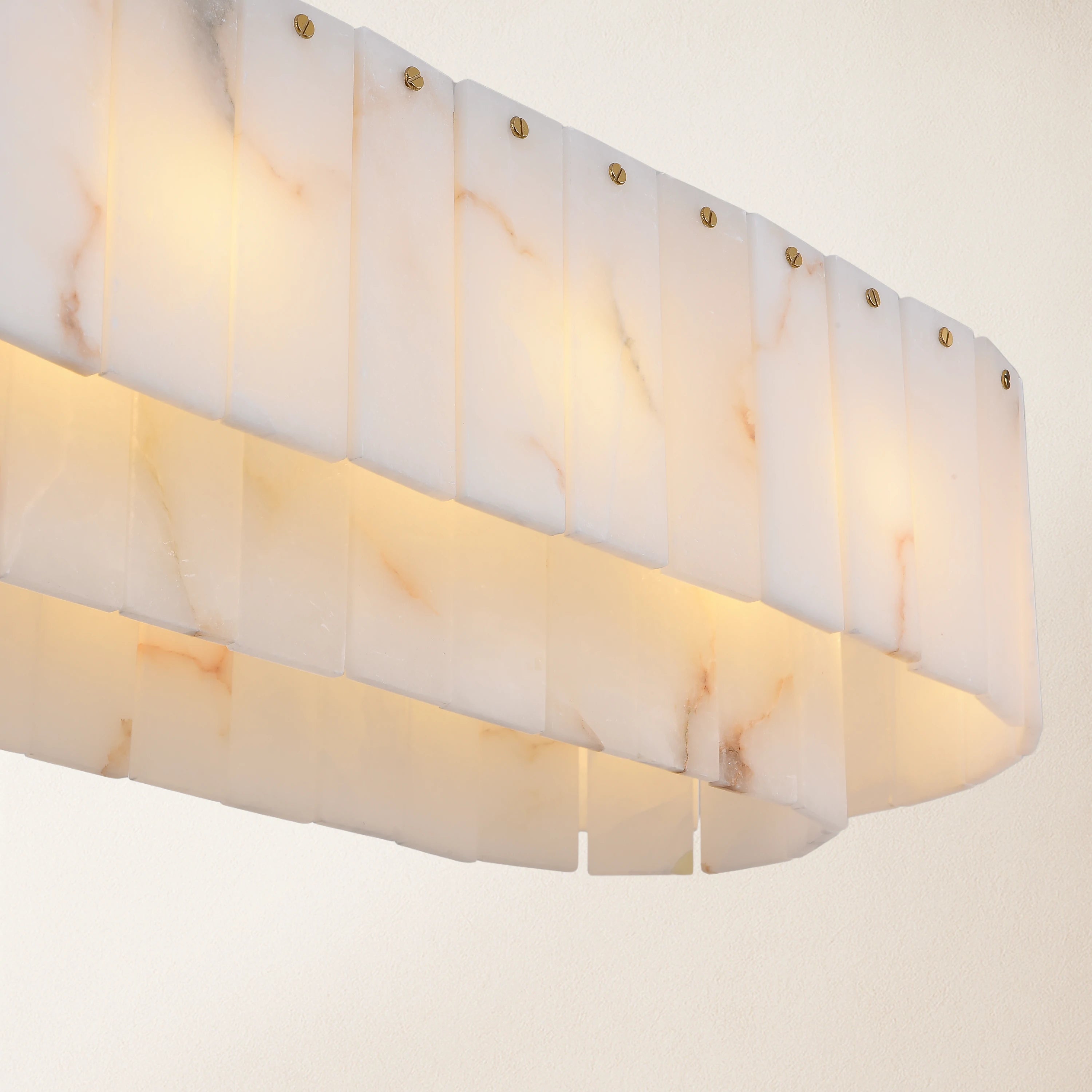 Sawyer Alabaster Oval Chandelier 40"