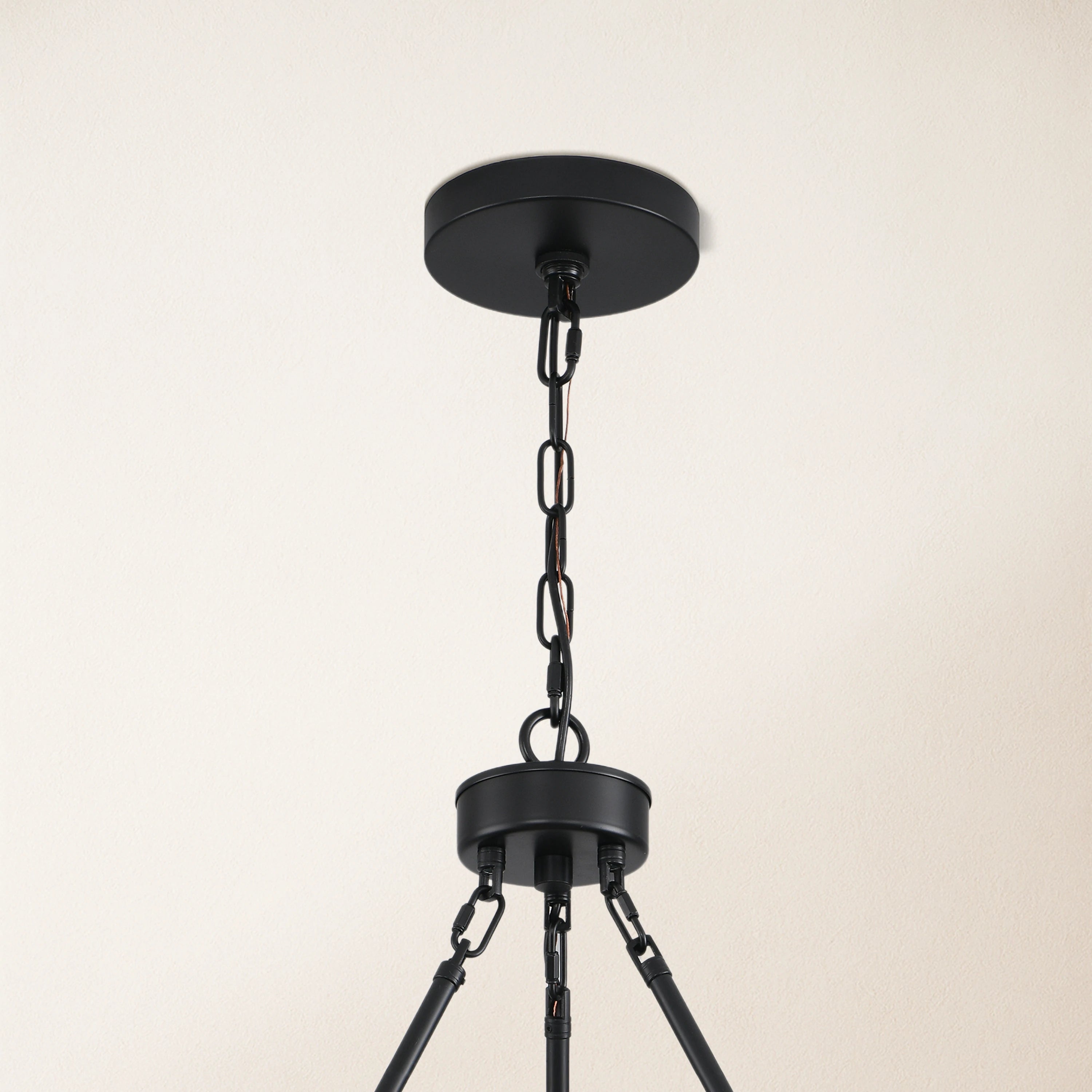 Vellum Round Chandelier 36"D#Finish_Black