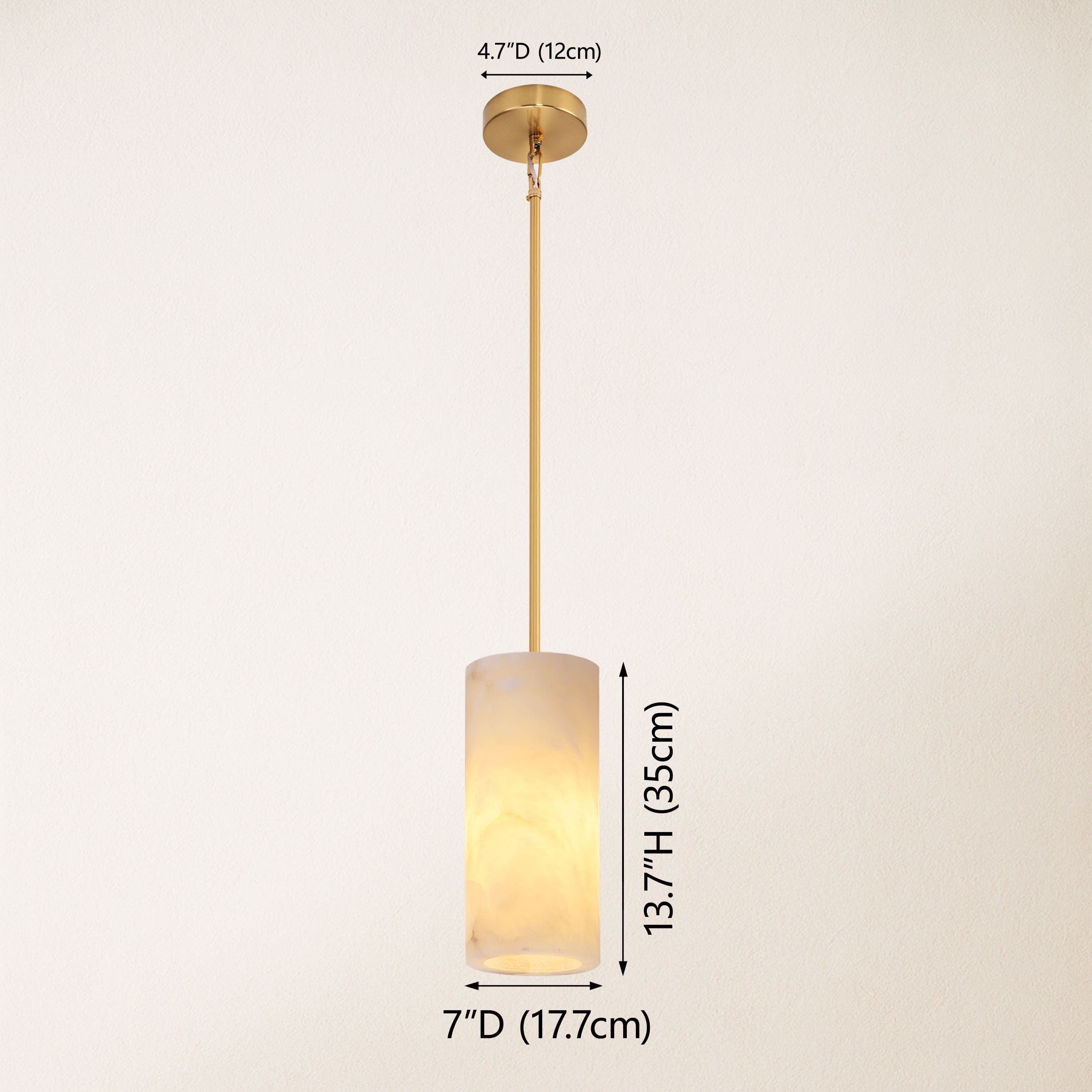 Arlo Alabaster Pendant Lights 7"D