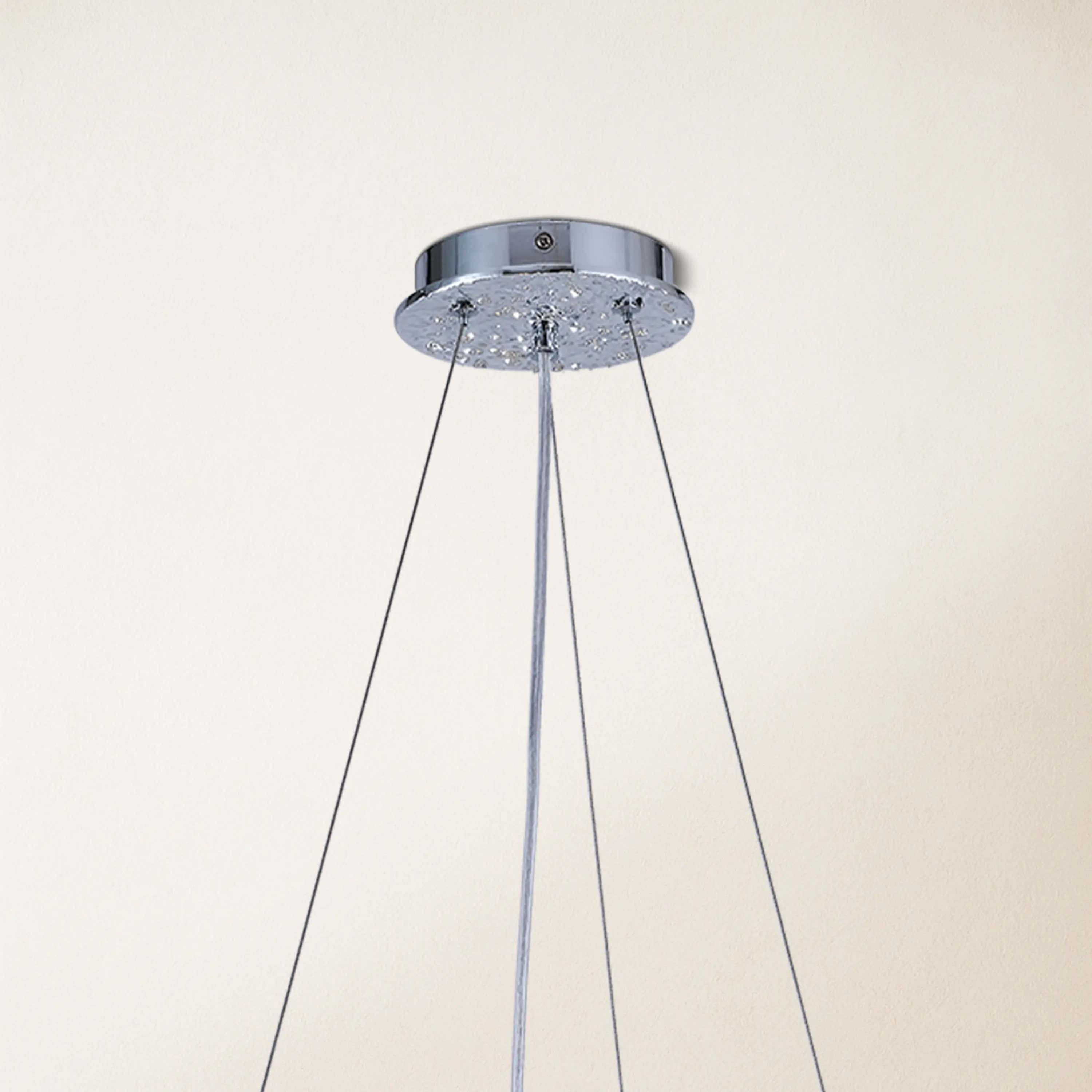 Frostleaf Kristall-Kaskadenzweig-Kronleuchter, rund, 76,2 cm