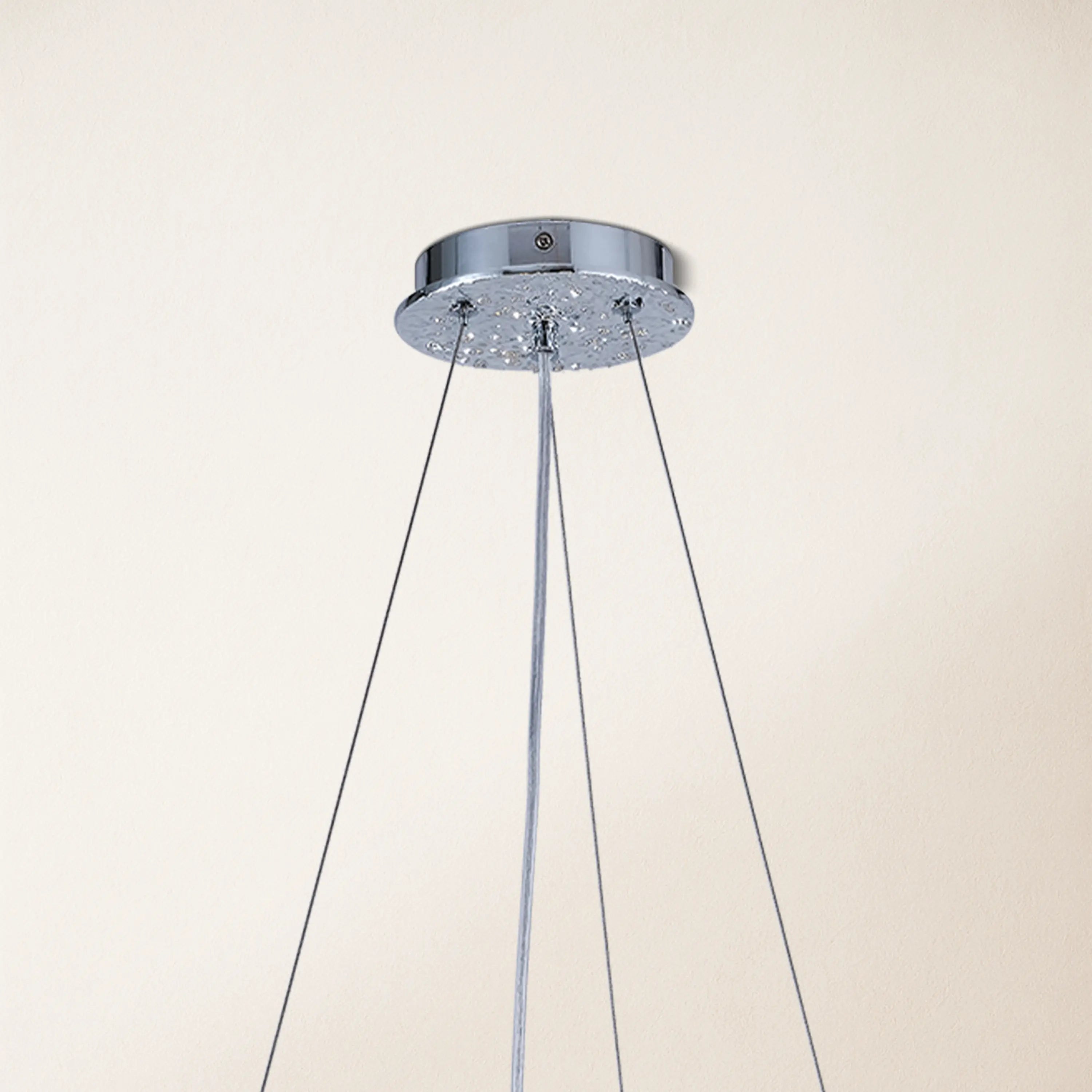 Frostleaf Kristall-Kaskadenzweig-Kronleuchter, rund, 76,2 cm