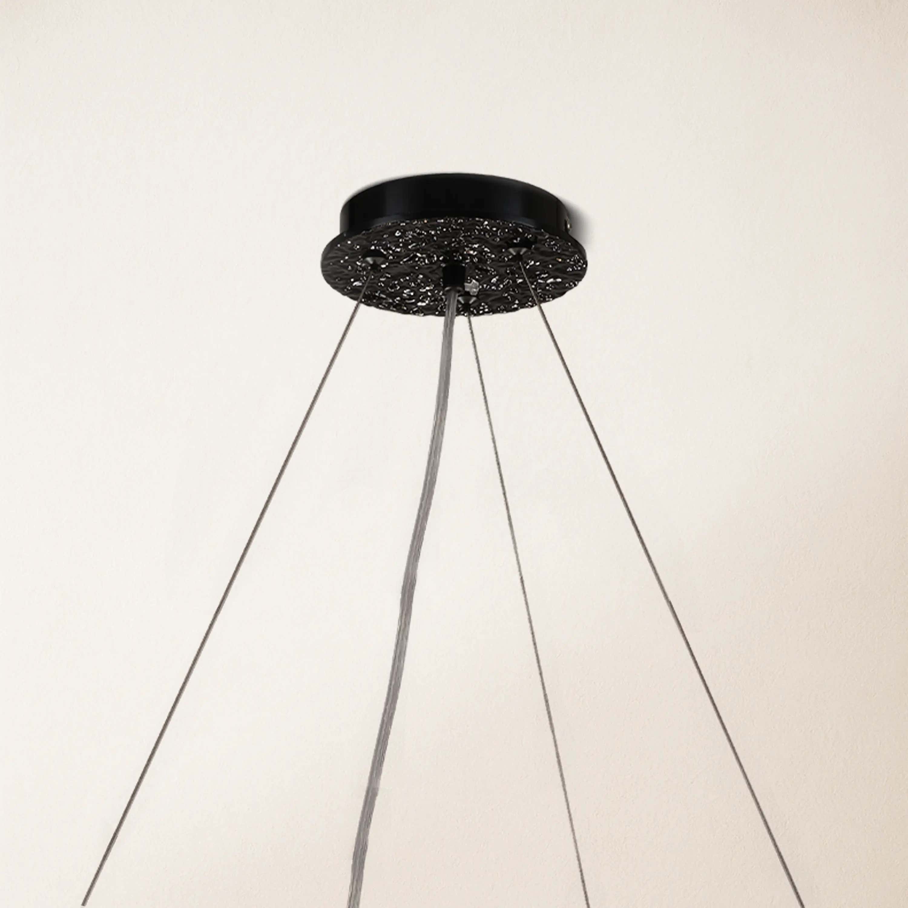 Frostleaf Kristall-Kaskadenzweig-Kronleuchter, rund, 76,2 cm