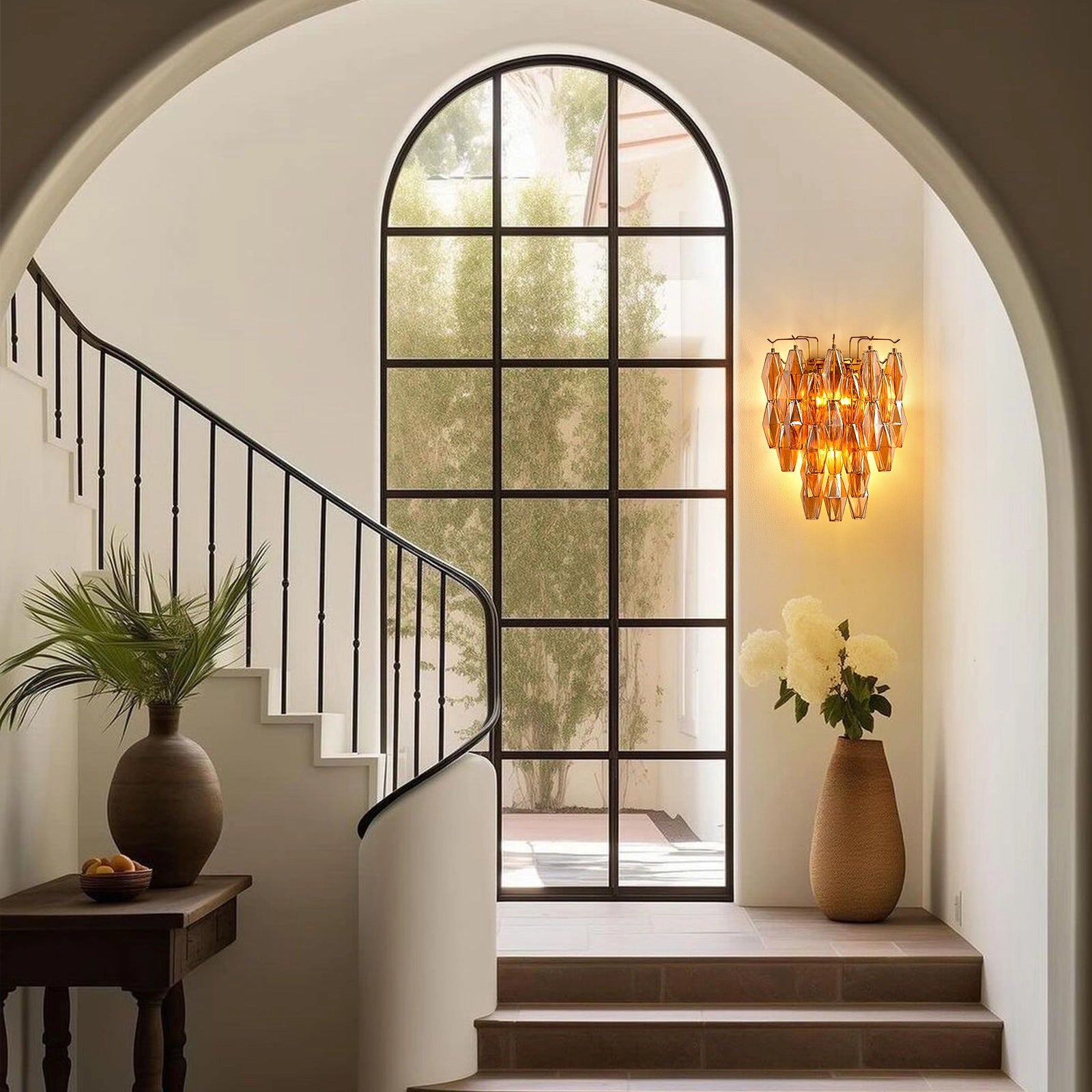 Celestial Drop Glass Wall Sconce#Finish_Gold