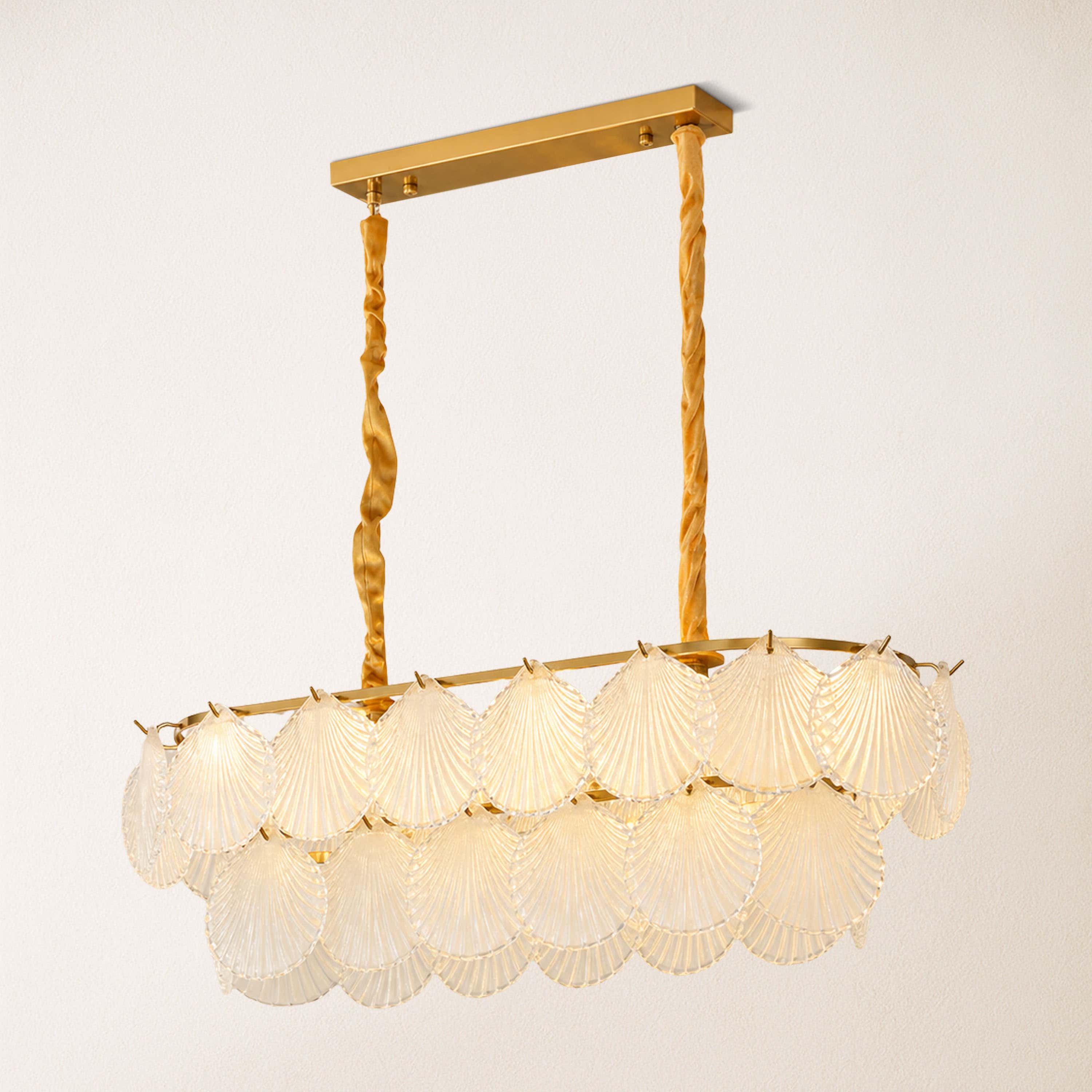 Marivelle Luxury Shell Glass Chandelier